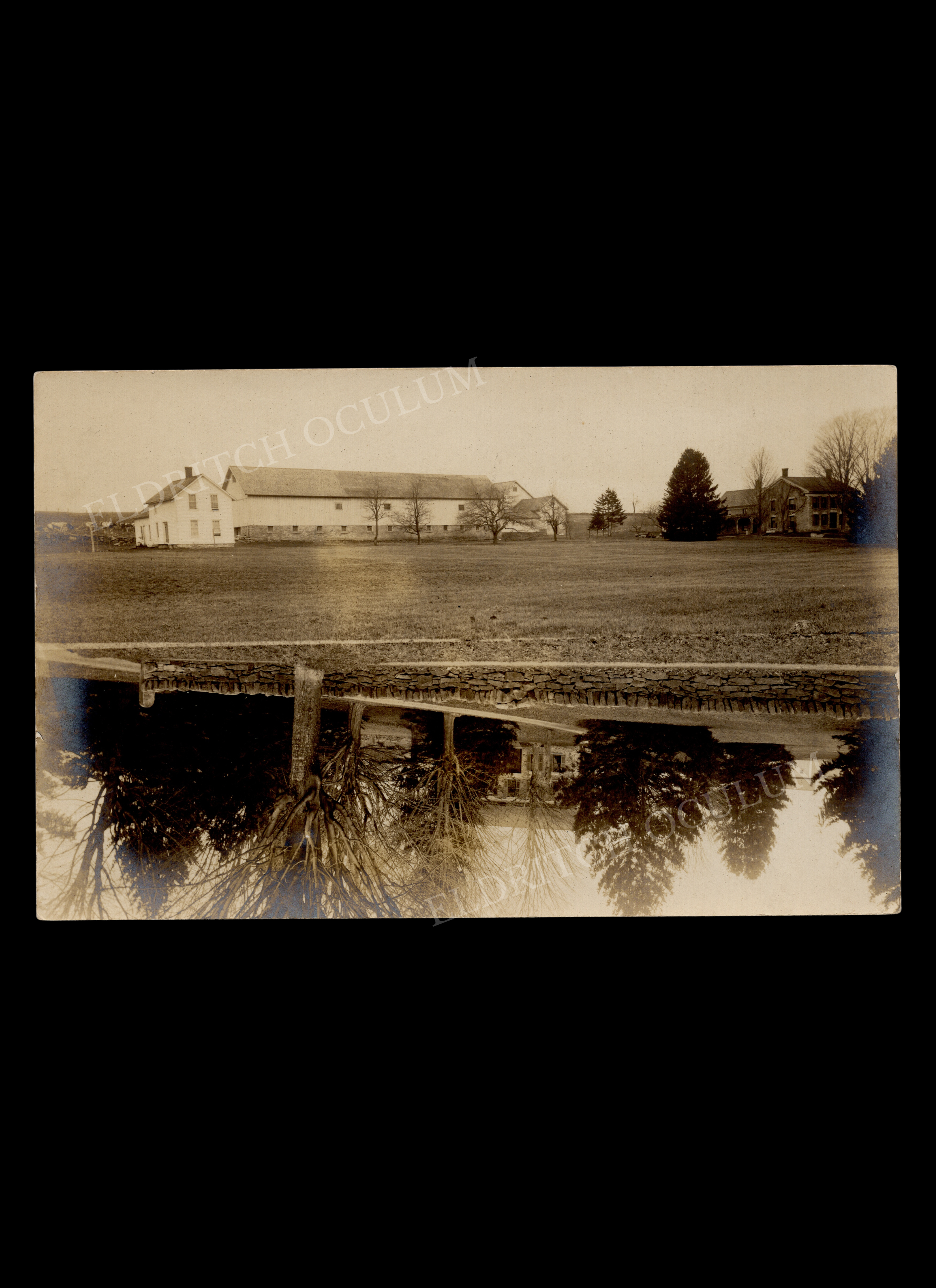Surreal Photomontage Landscape, real-photo postcard, c. 1902