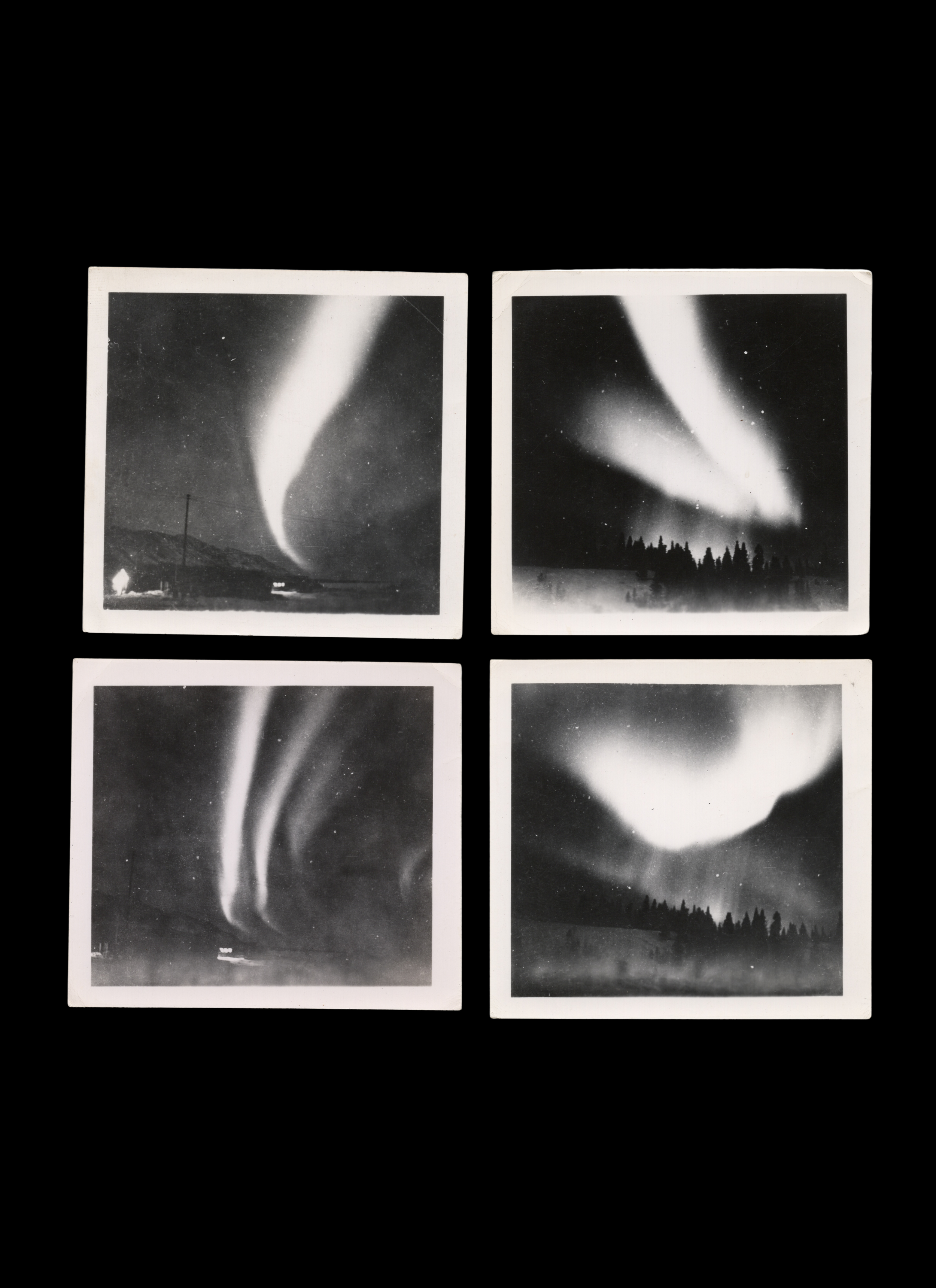 Set of 4 - Aurora Borealis Snapshots, c. 1950