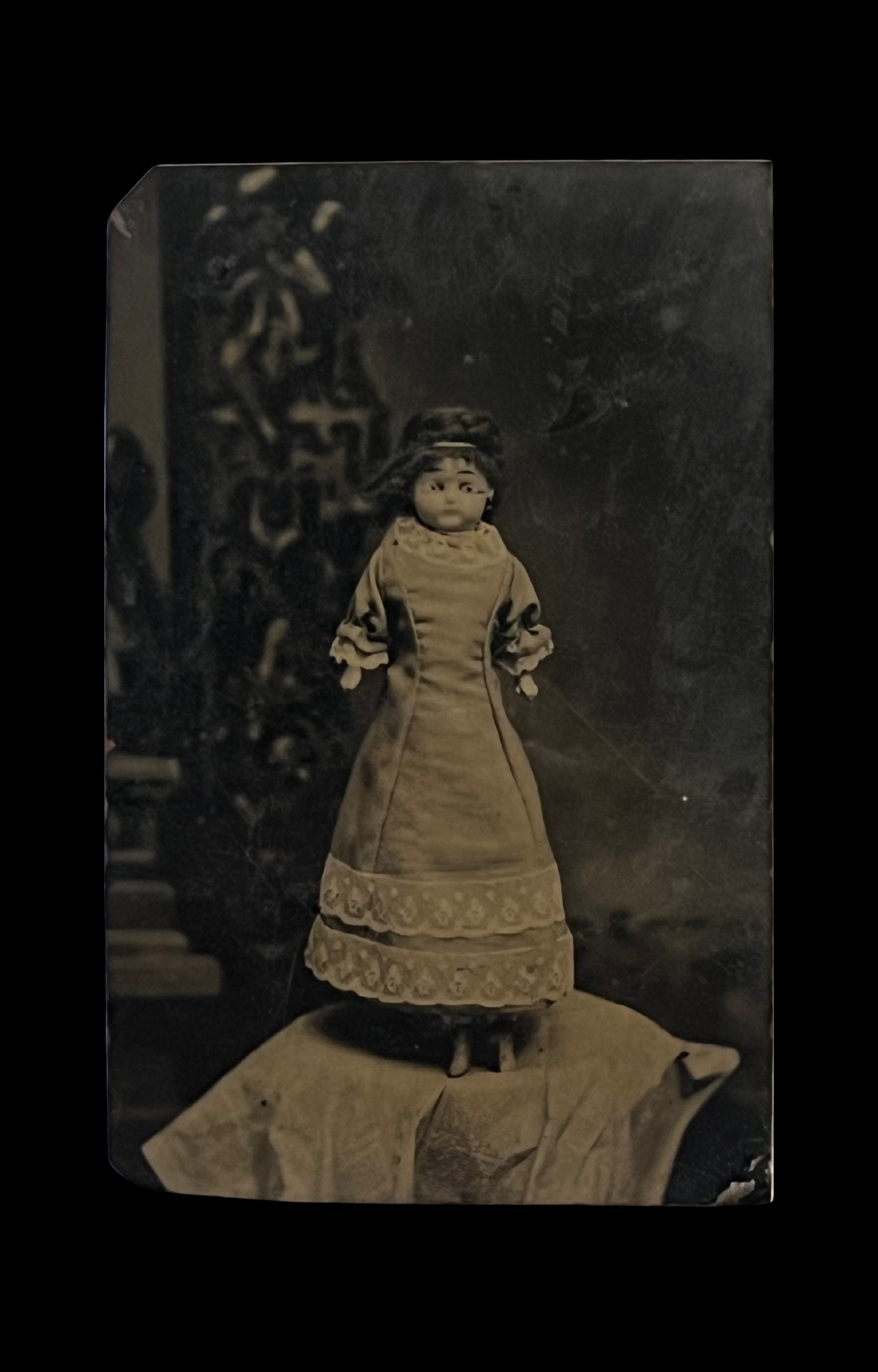 Doll with Bulging Eyes, Tintype, c. 1860’s