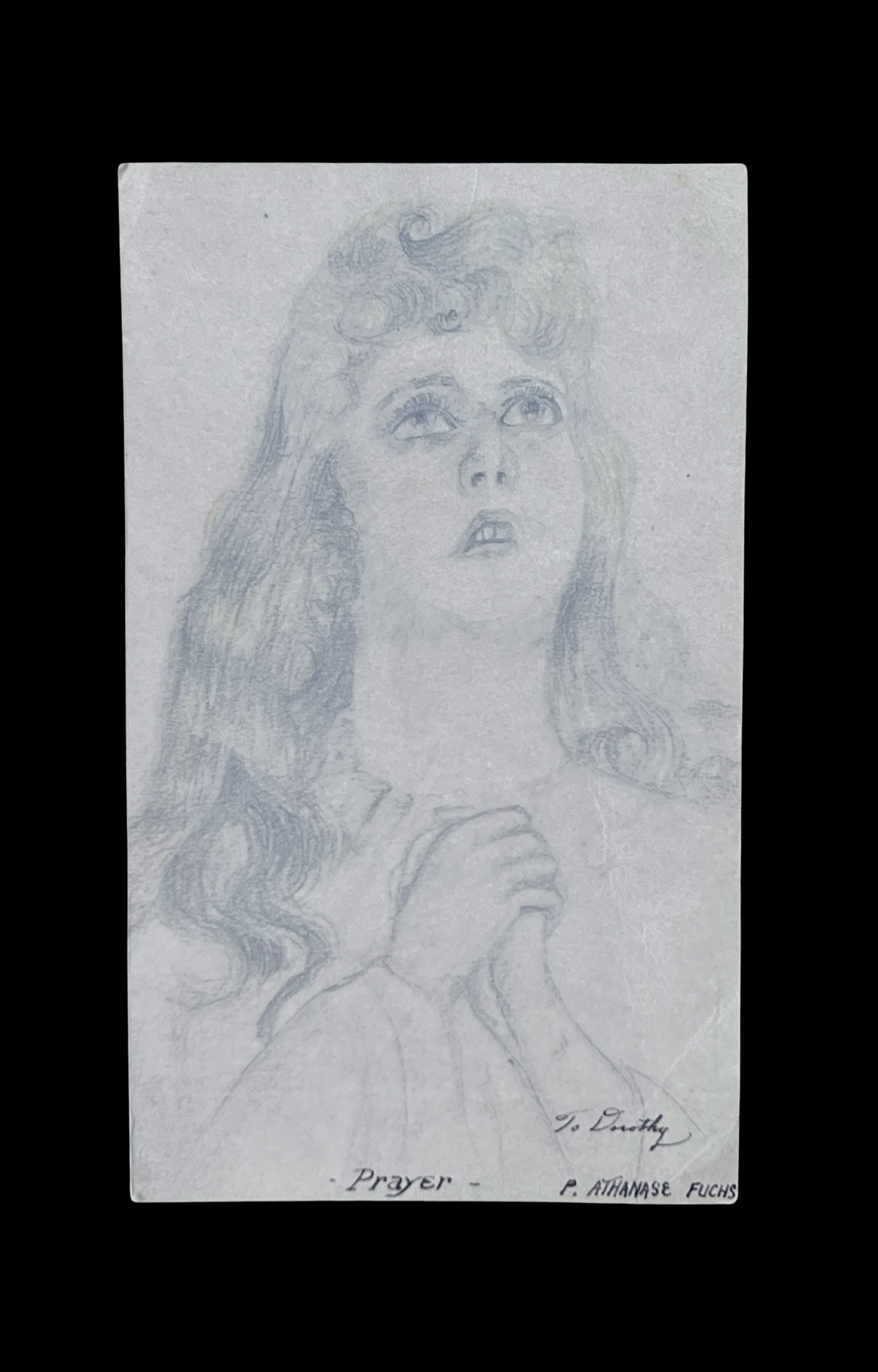 “Prayer” Naive Drawing, c. 1900