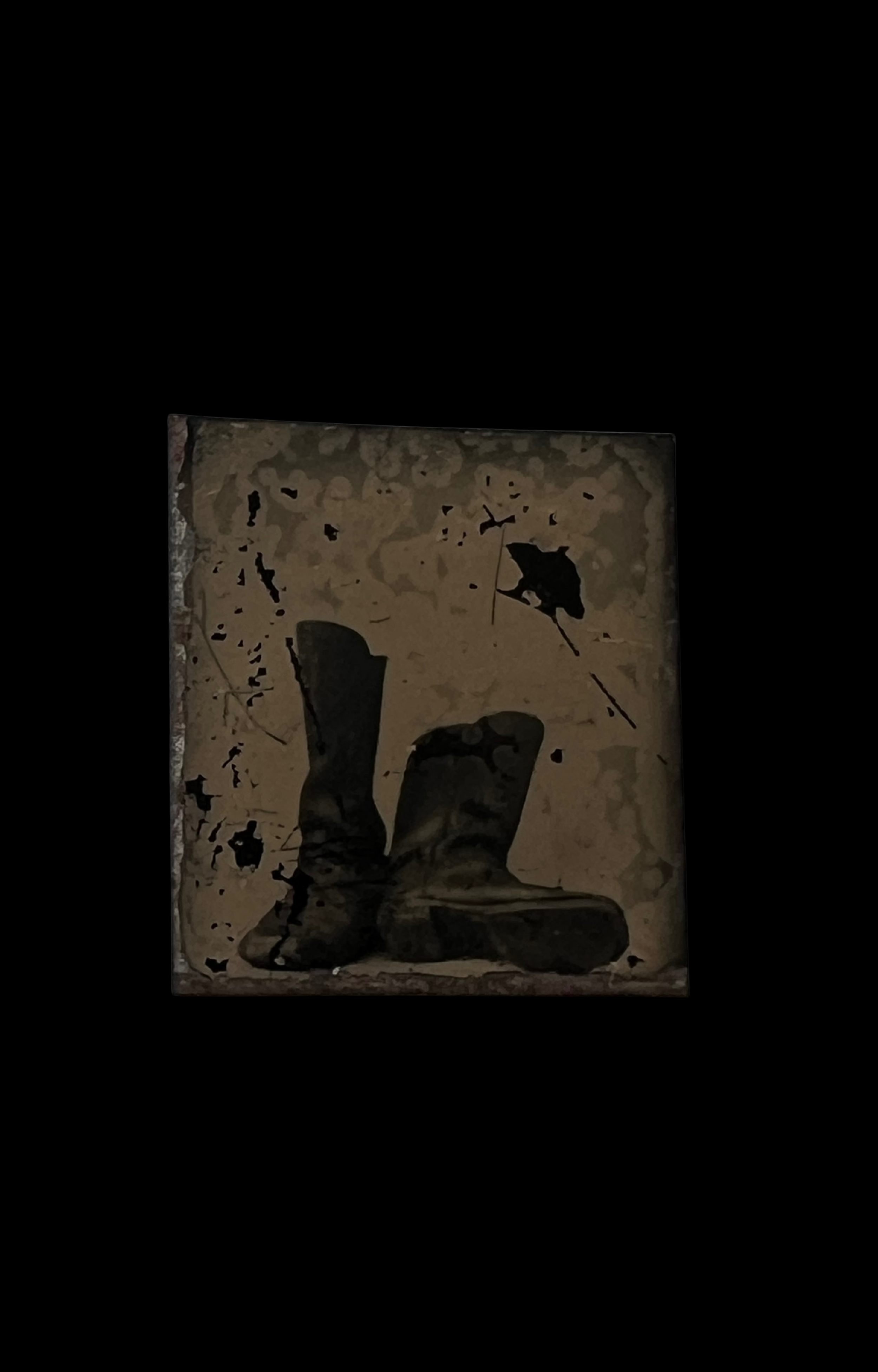 Highly Unusual Gem Tintype of Boots, c. 1860’s