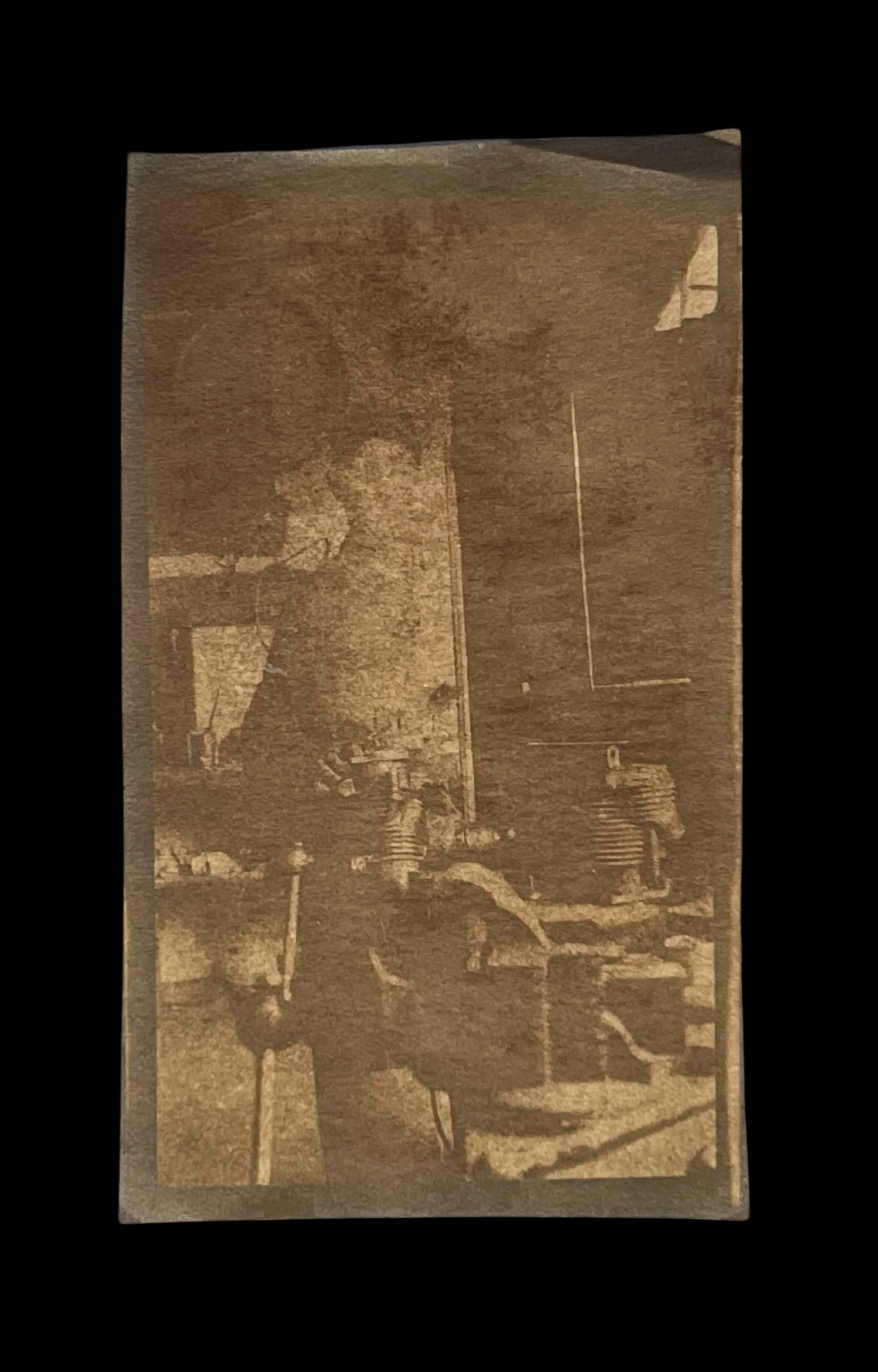 Early Photography ~ Salt Print of Boiler Room Machinery, c. 1850