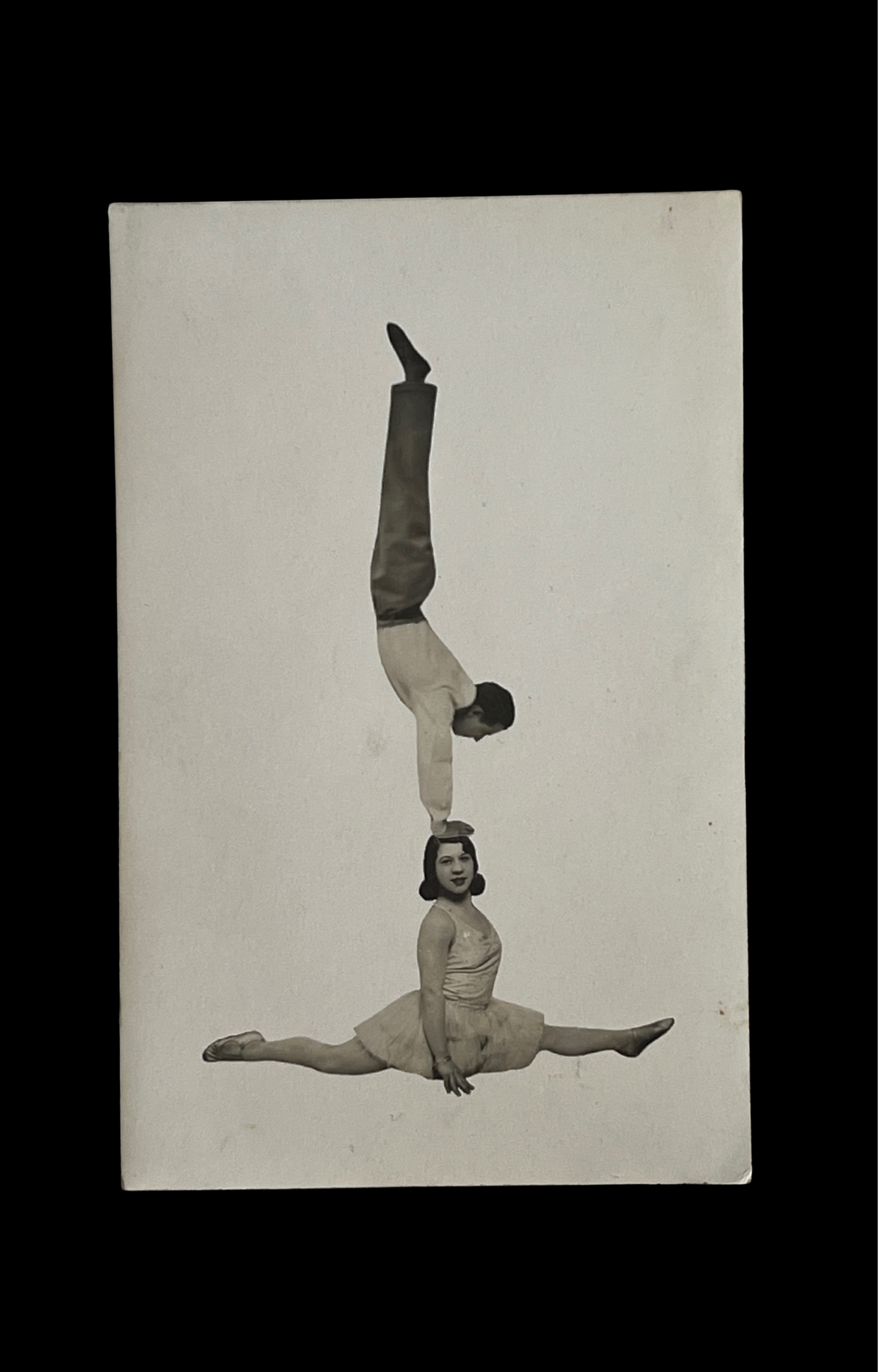 Balancing Act Real-Photo Postcard, c. 1940