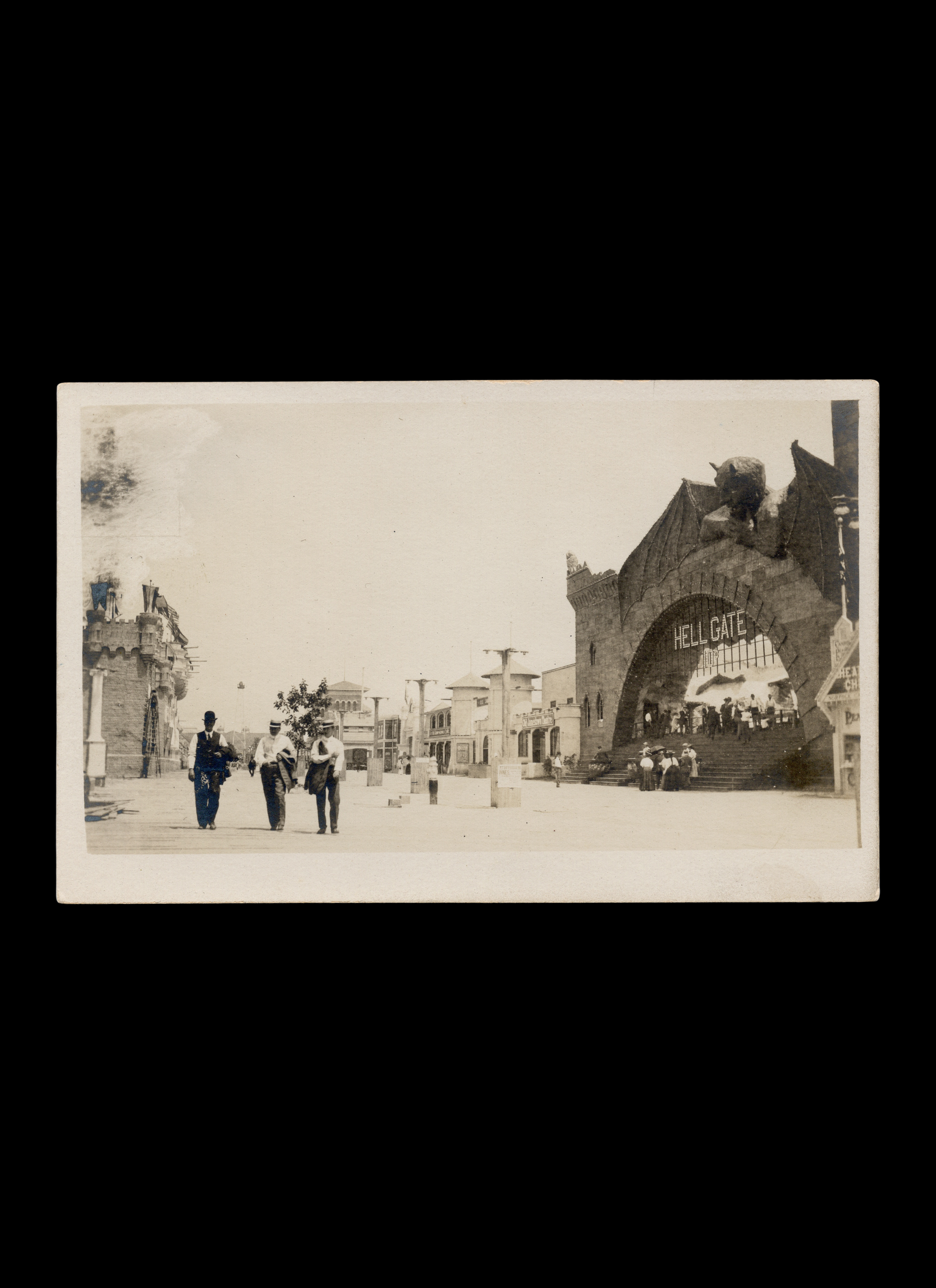 Hell Gate at Jamestown Exposition, real-photo postcard, c. 1907