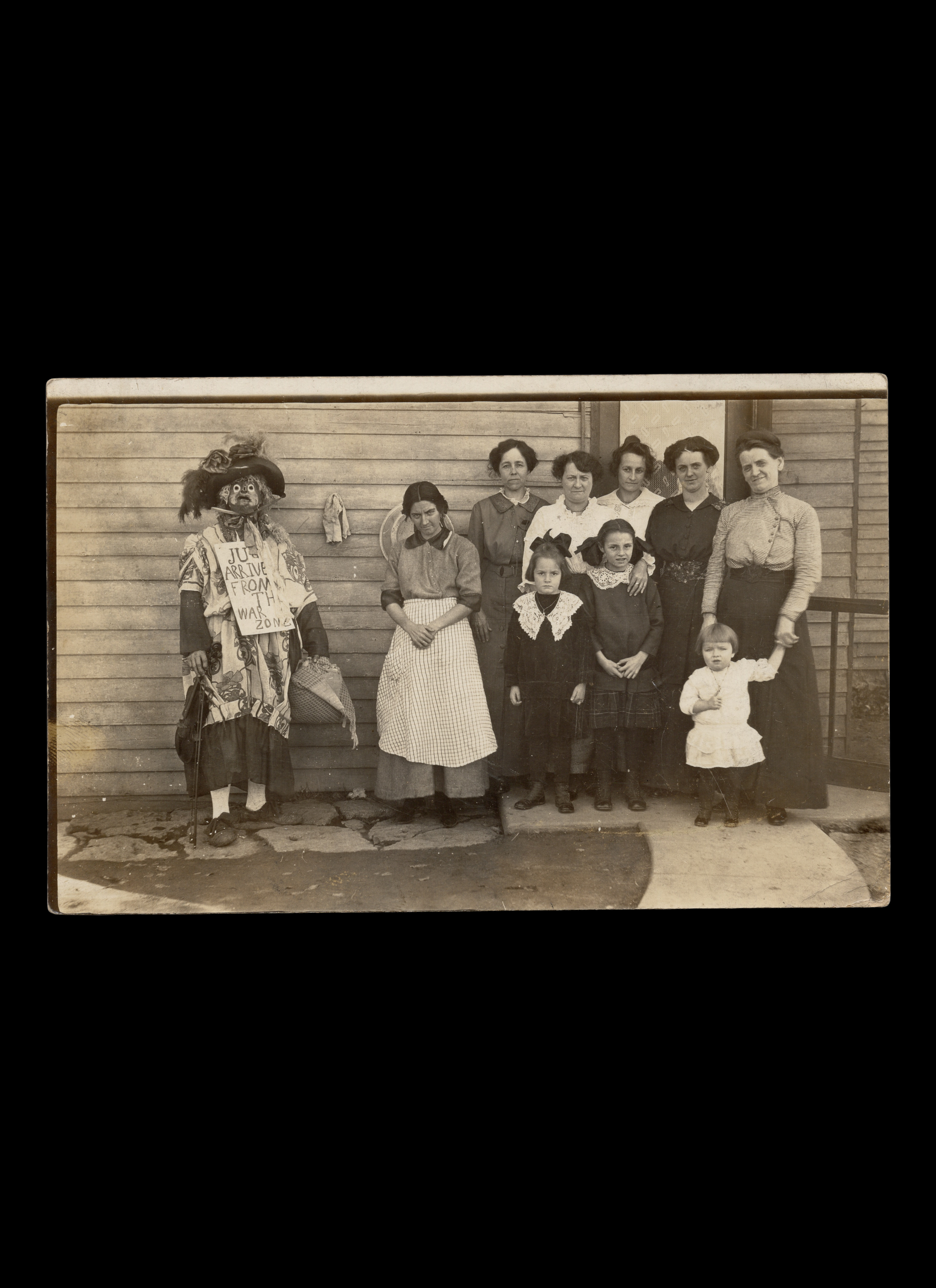 Just Arrived From the War Zone, Real-Photo Postcard, c. 1916
