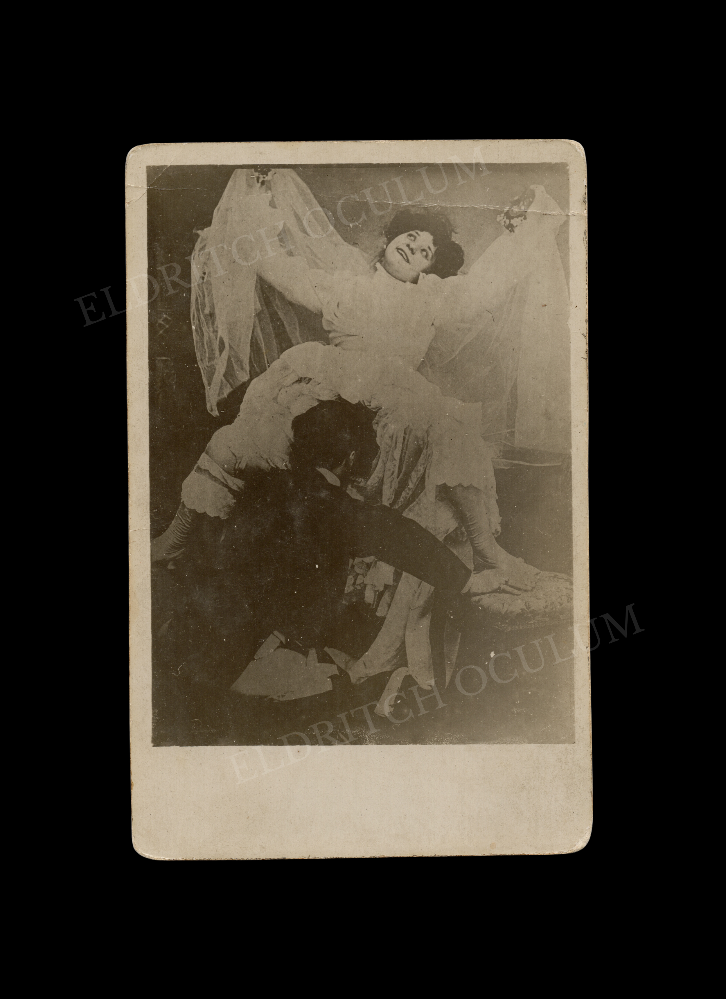 Woman in Ecstasy from Receiving Cunnilingus, real-photo postcard, c. 1905