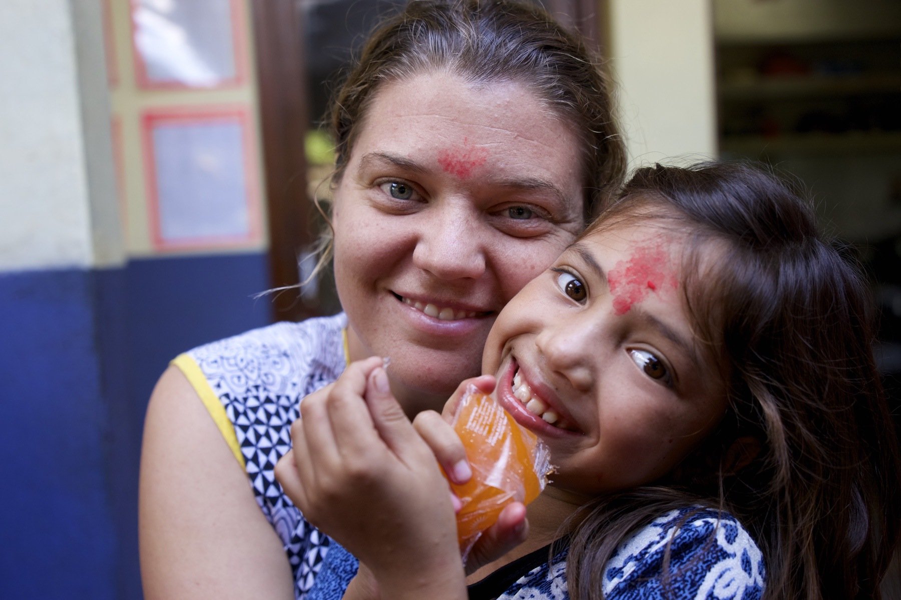 BlinkNow Kopila Valley student with Maggie