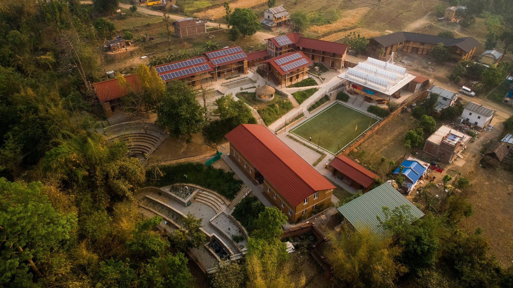 BlinkNow Kopila Valley school campus aerial view