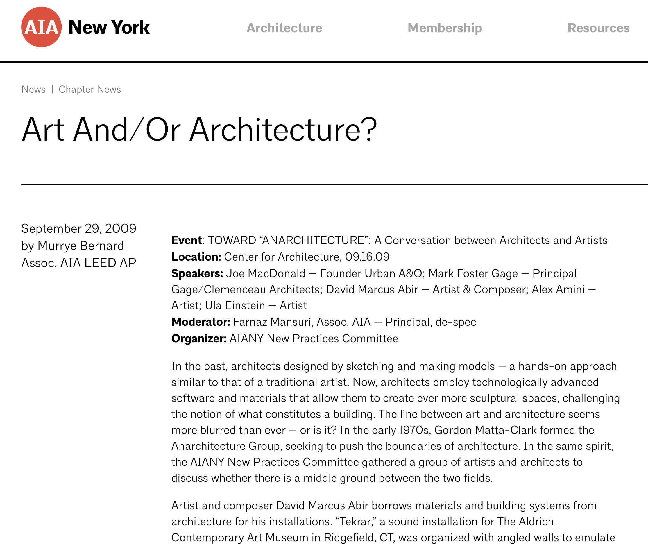 Art And/Or Architecture?