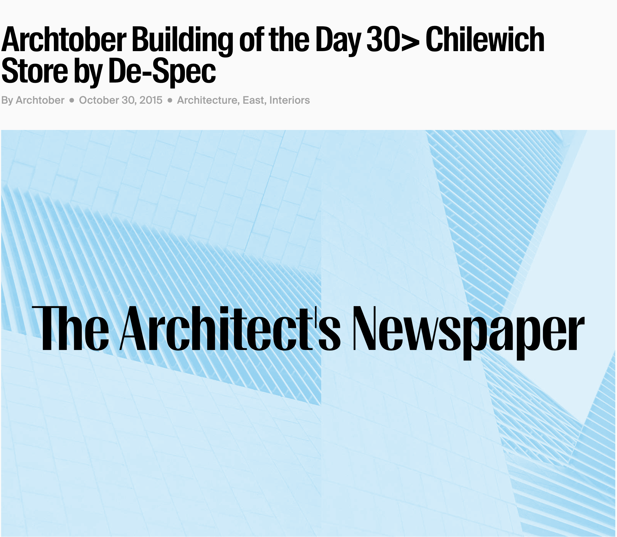 Archtober Building of the Day: Chilewich Store by De-Spec