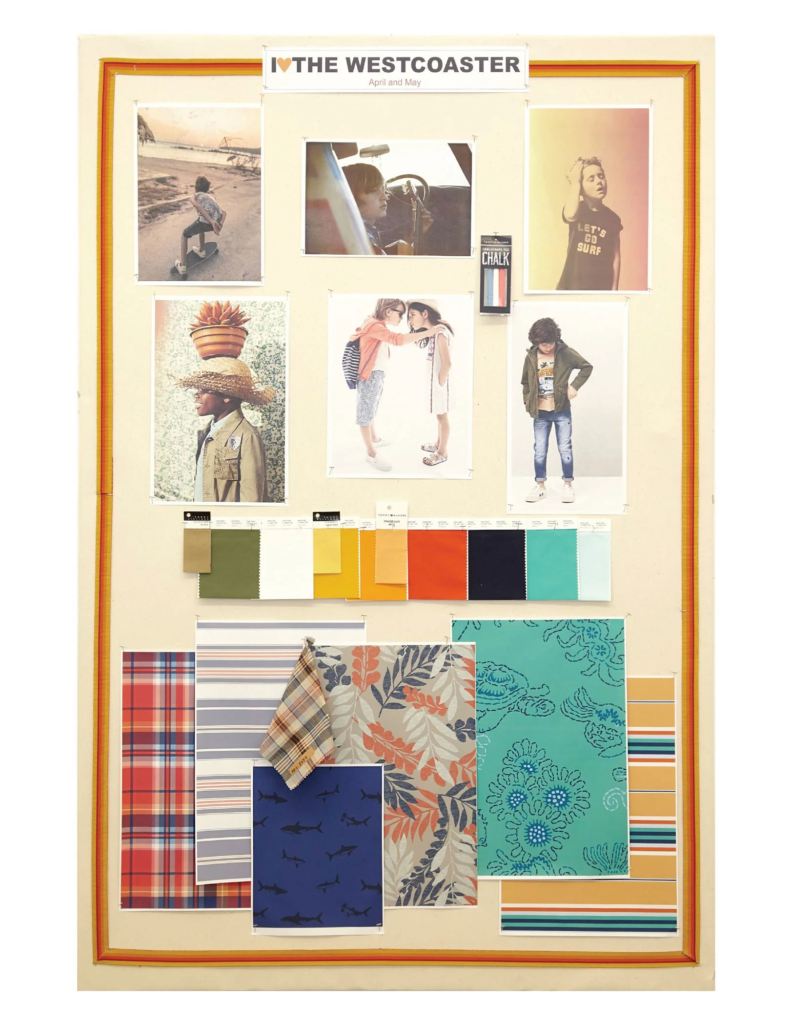 The Creative Pixie design board with notes by Lisa Di Napoli