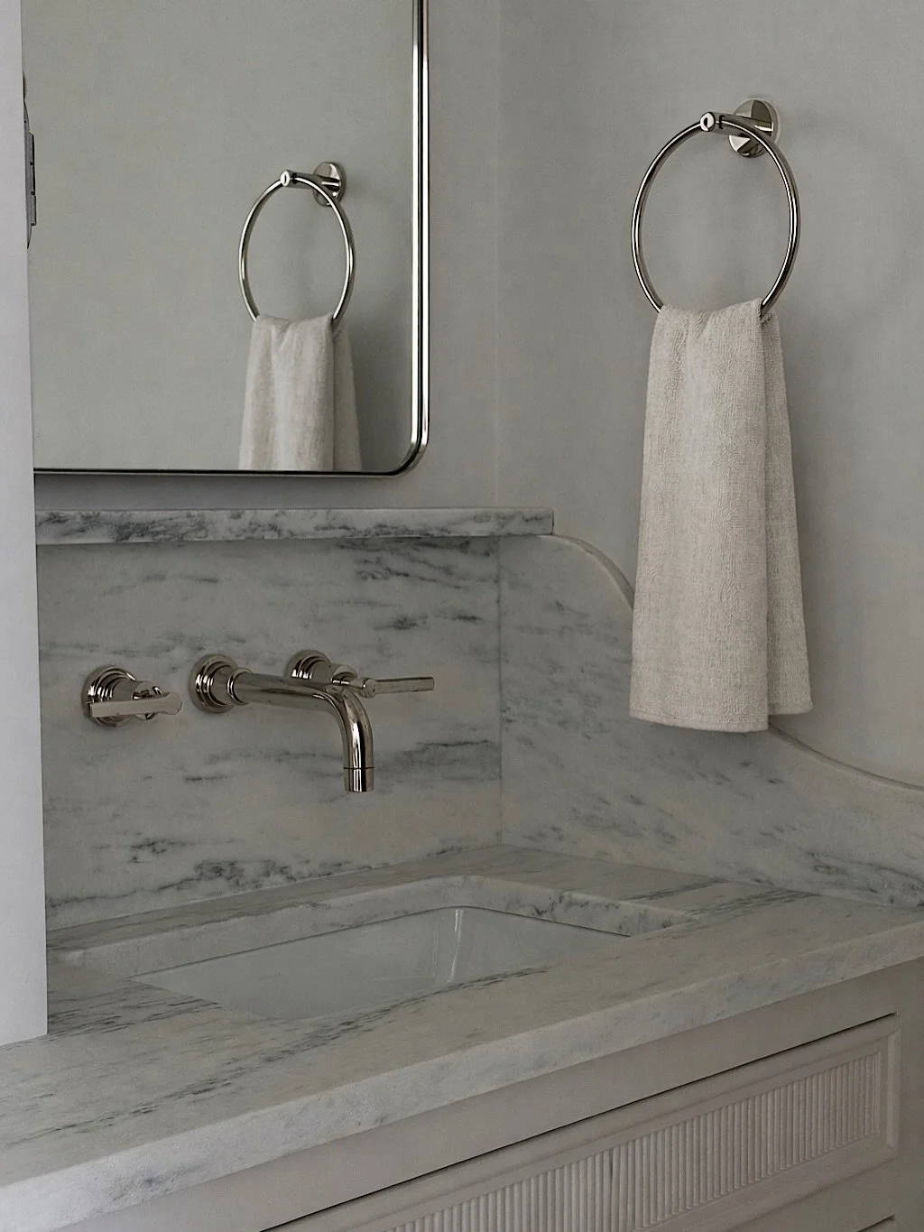 From sketch to install, we love every step - dreaming, detailing, and partnering with clients and builders to bring it to life. 

#designinspiration #rendertoreality #primarybathroomdesign #interiorarchitecture