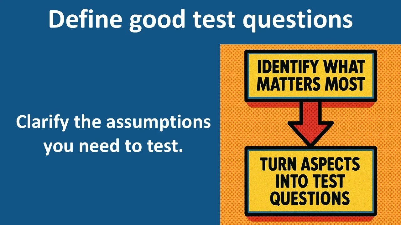 Define good test questions