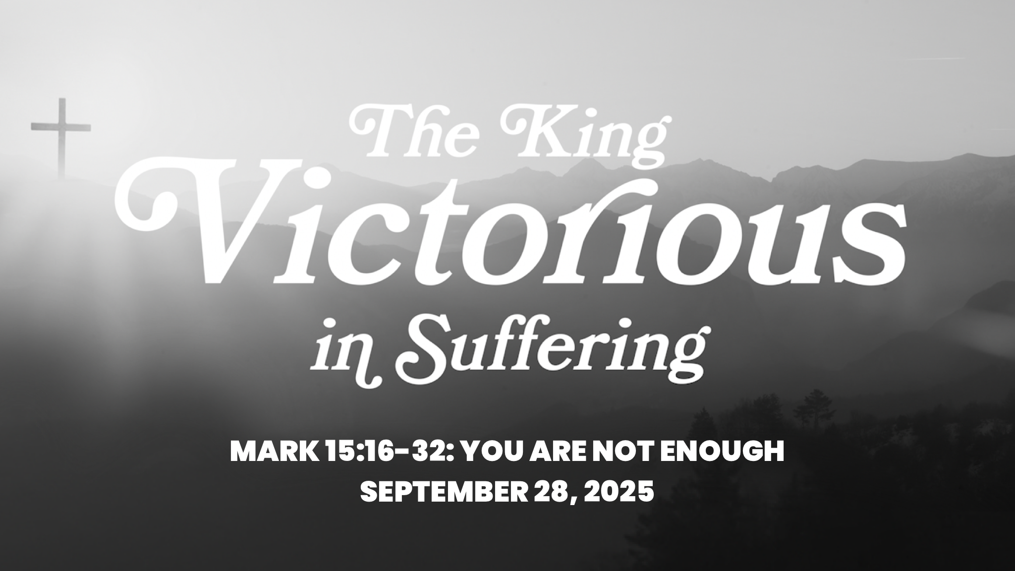 Mark 15:16-32: You Are Not Enough, But Jesus Is