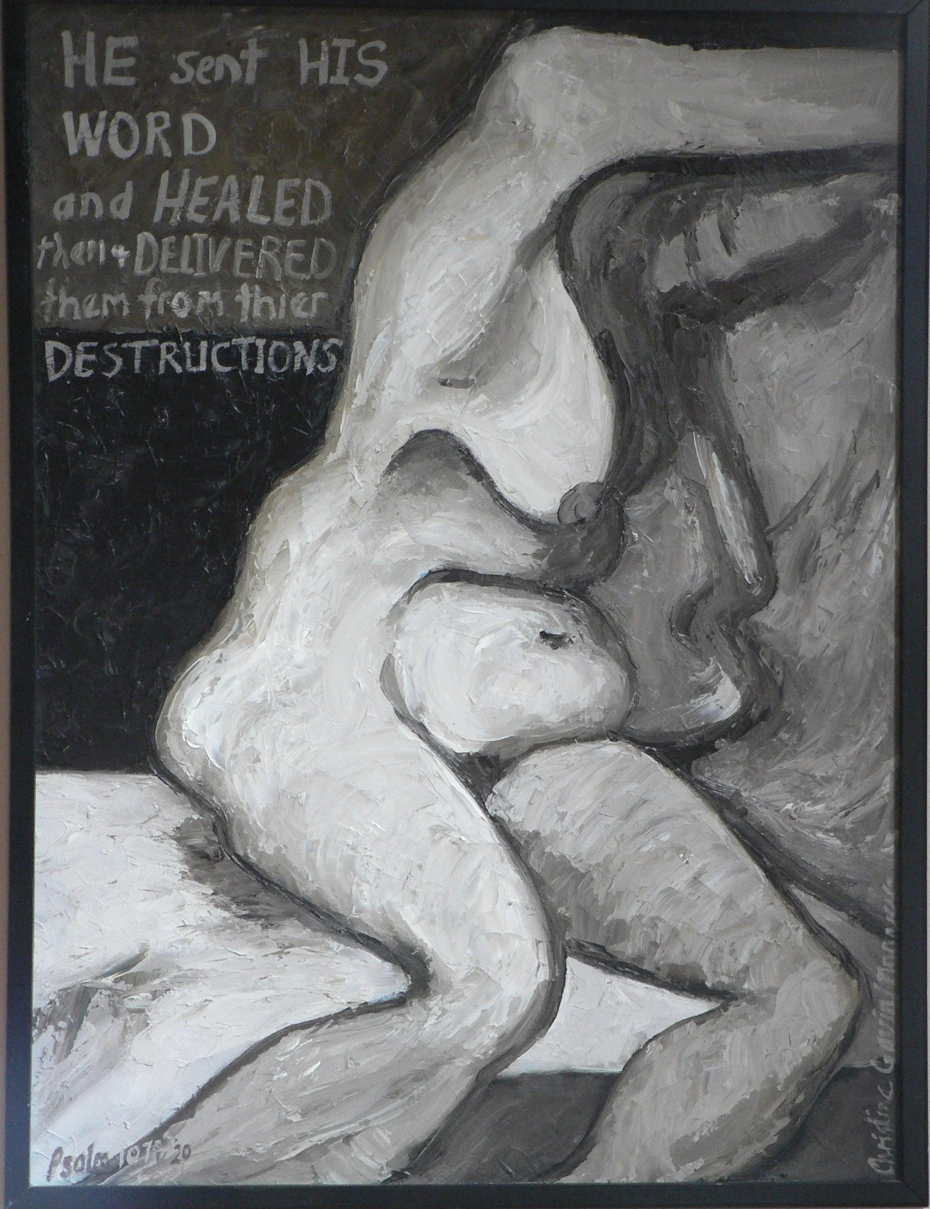 He sent His word
Oil painting,  820mm high x 620mm wide