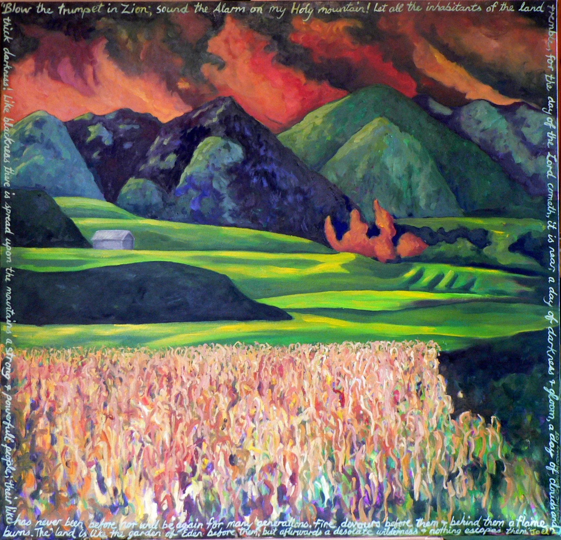 Joel 2 Blow the trumpet in Zion (2002)
1200mm high x 1200mm wide