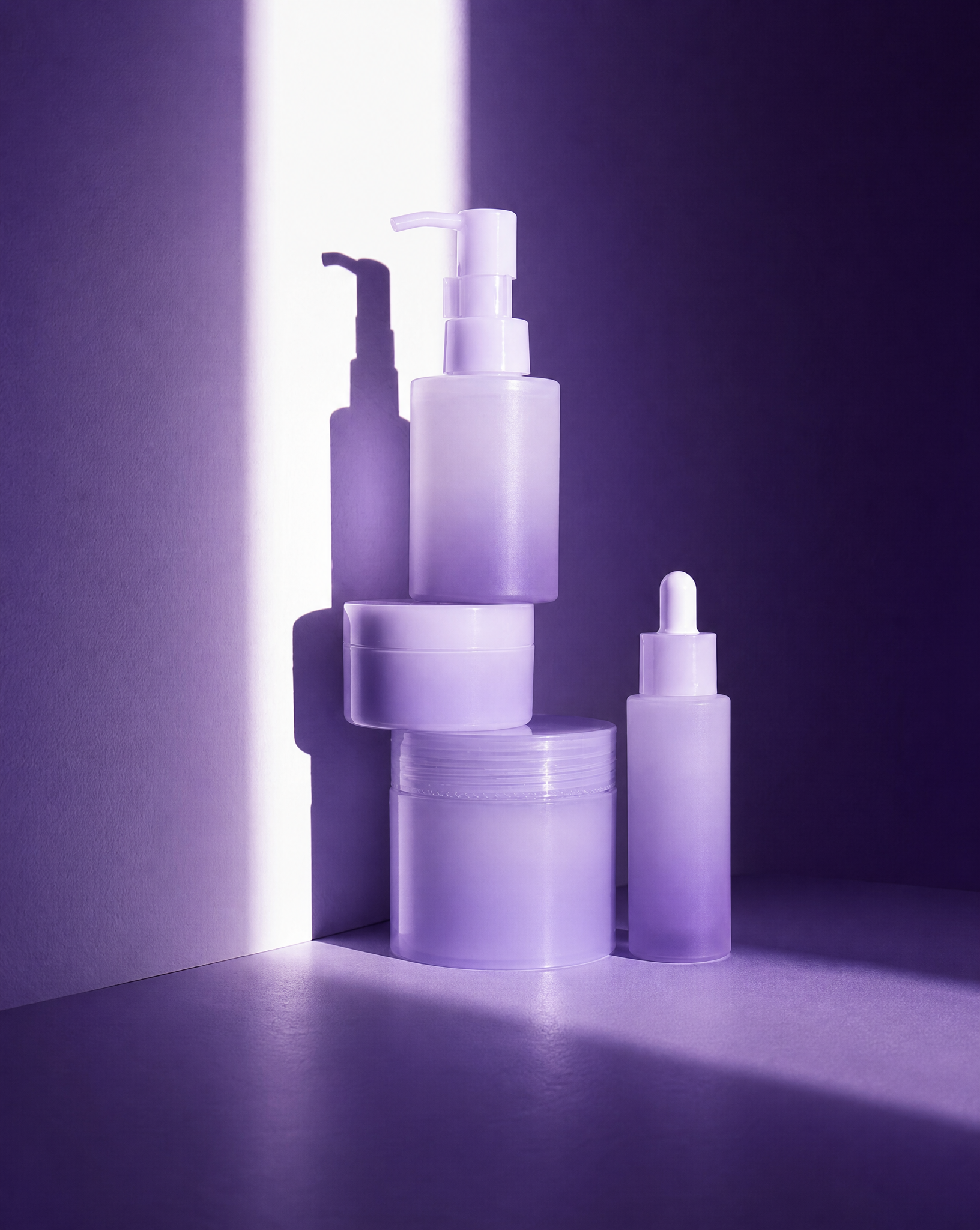 cosmeta purple bottles