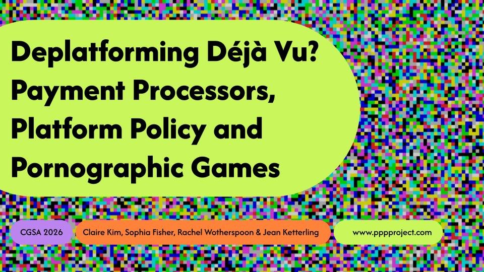 PPPProject at the Canadian Game Studies Association Conference