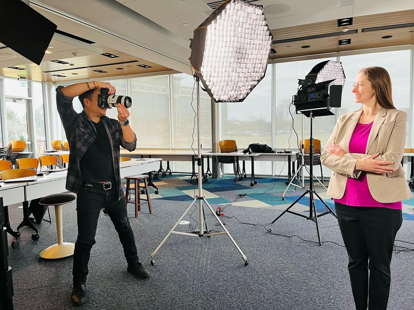 Fun day at @parkwoodcrossingindy getting 70+ headshots done! 🤯 
&bull;
&bull;
&bull;
#prophotographer #eosr5 #headshotsession #canonphotography