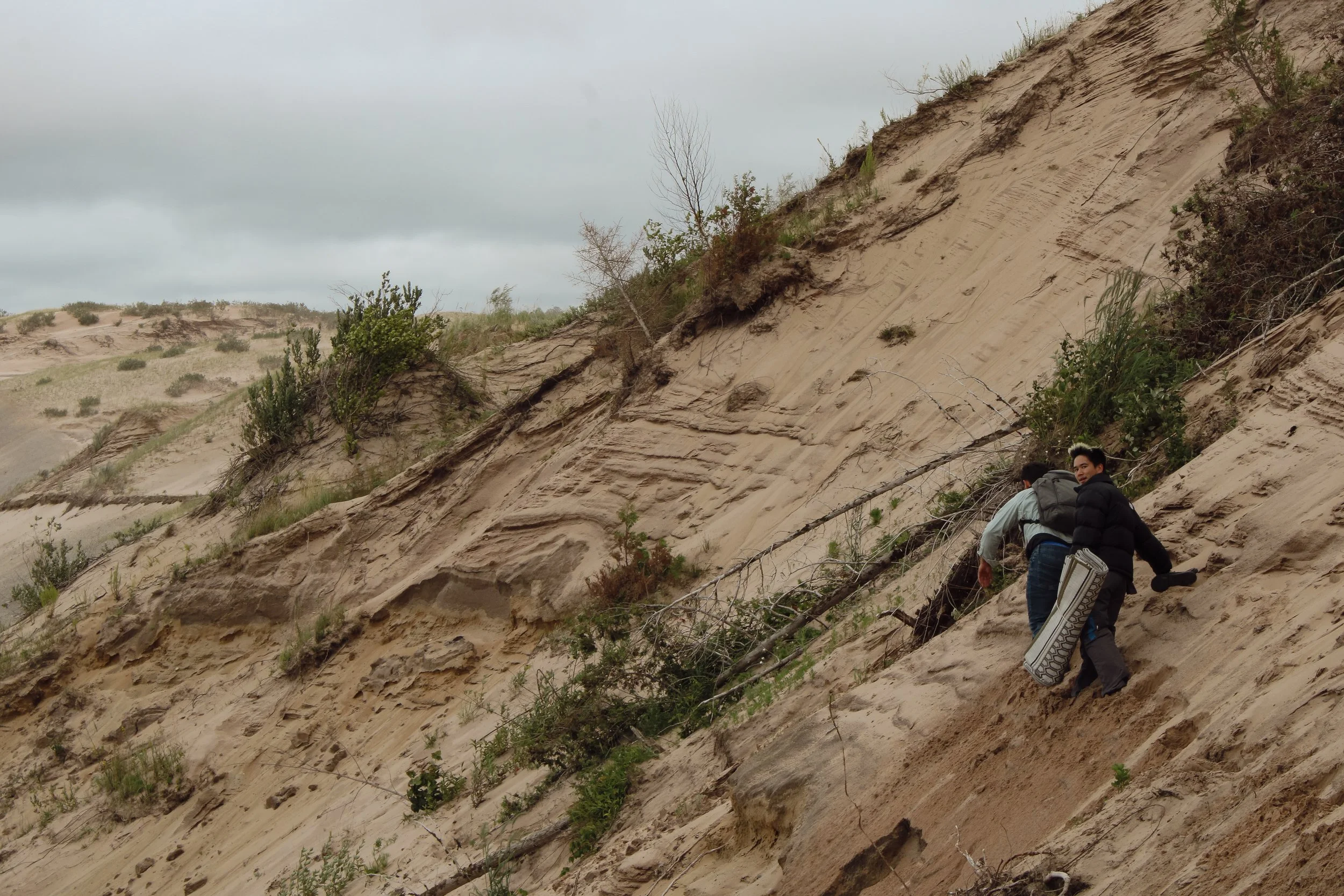Walking along the dunes