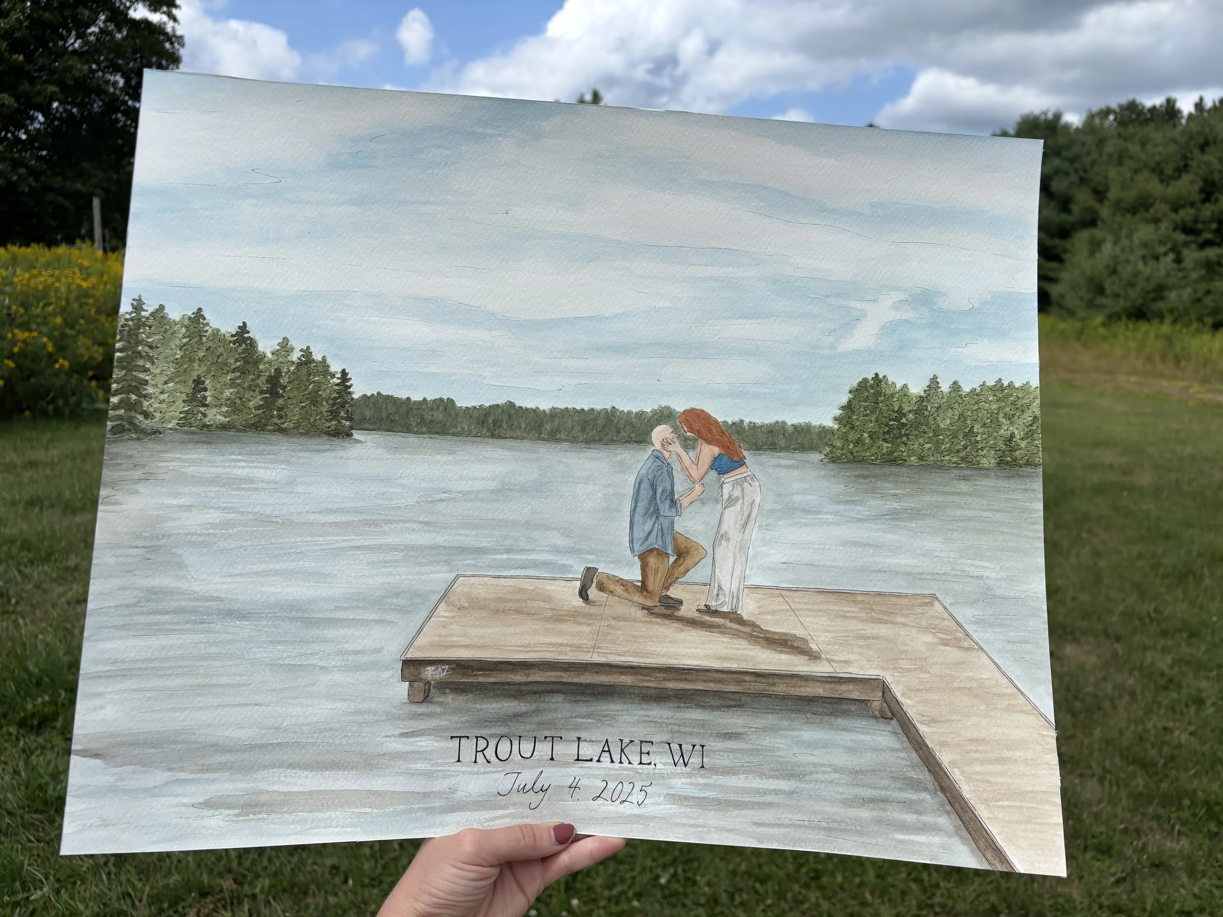 Engagement Portrait
/ 16x20" Pen and Watercolor
/ Commission
/ 2026