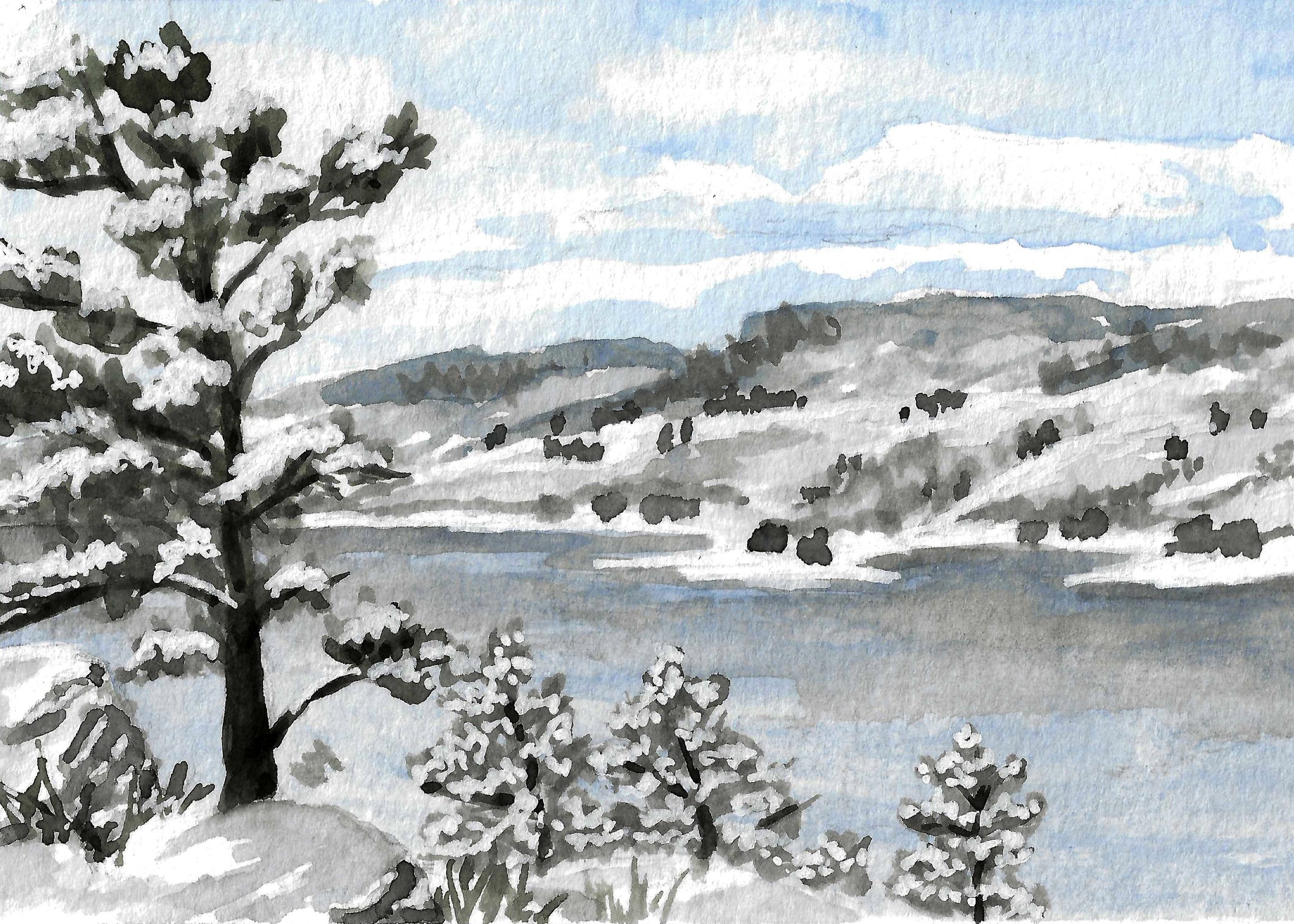 Horsetooth Reservoir 
/ 4x6" Watercolor
/ Available
/ 2025
