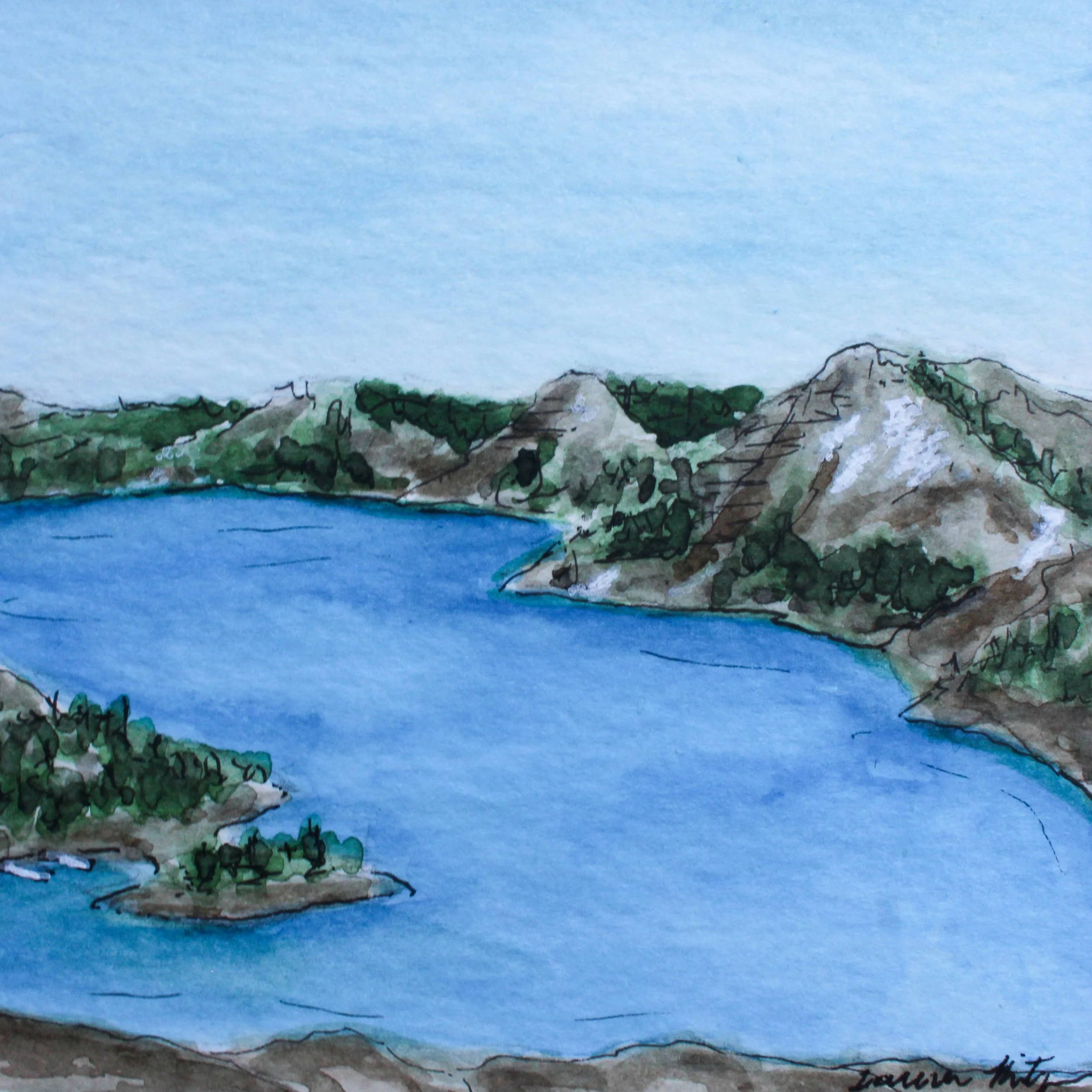 Crater Lake National Park
/ 4x4" Pen and Watercolor
/ Available for Purchase
/ 2026