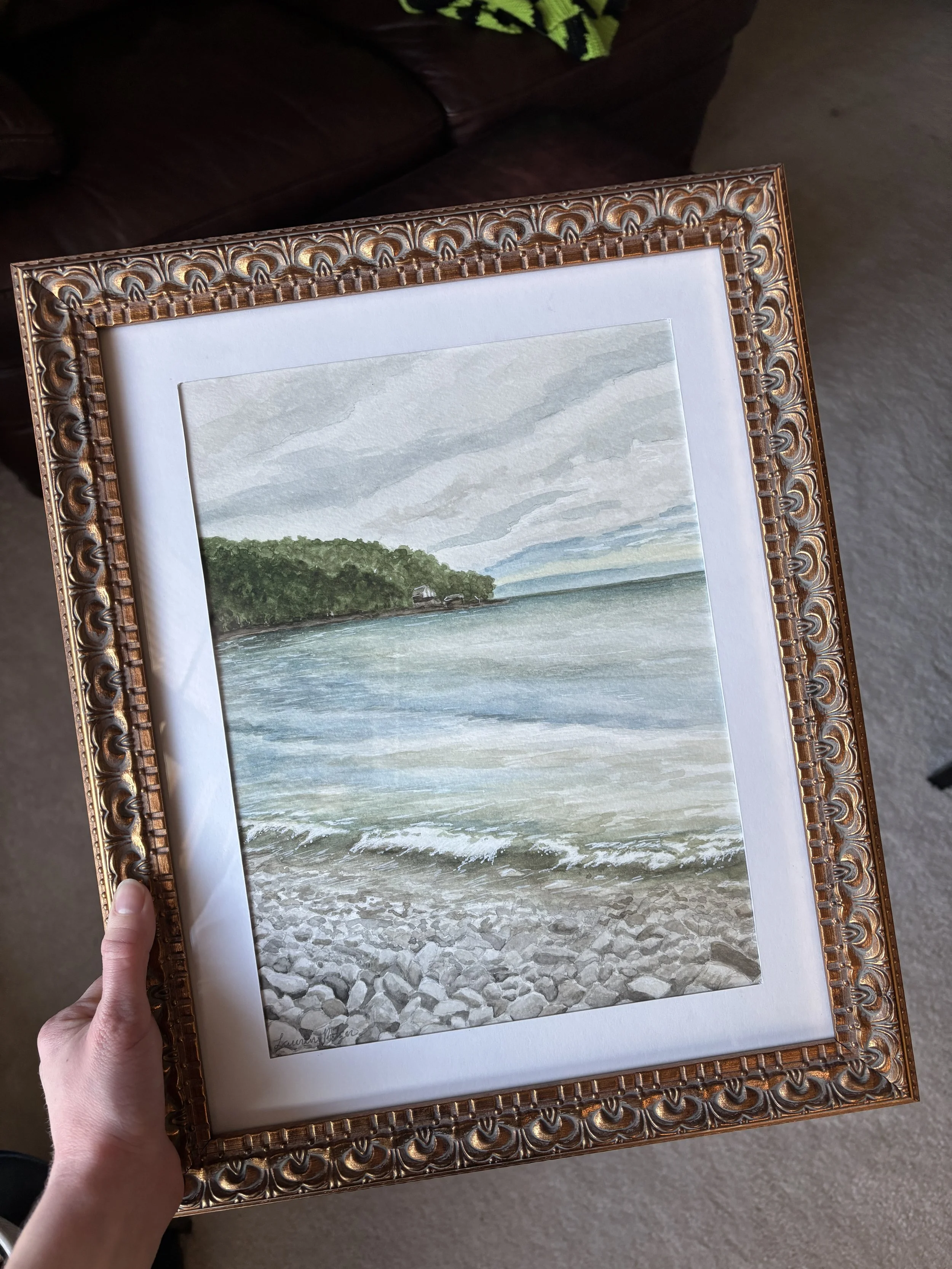 Lake Michigan / 9x12" Watercolor / Commission / 2025