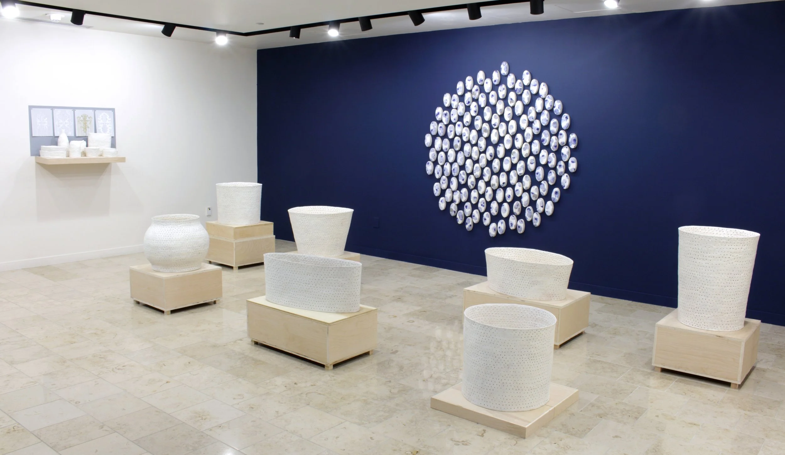   Chrysanthemum Wall , installation view from  Ghost Space  (solo exhibition at Bentley University, 2017) 