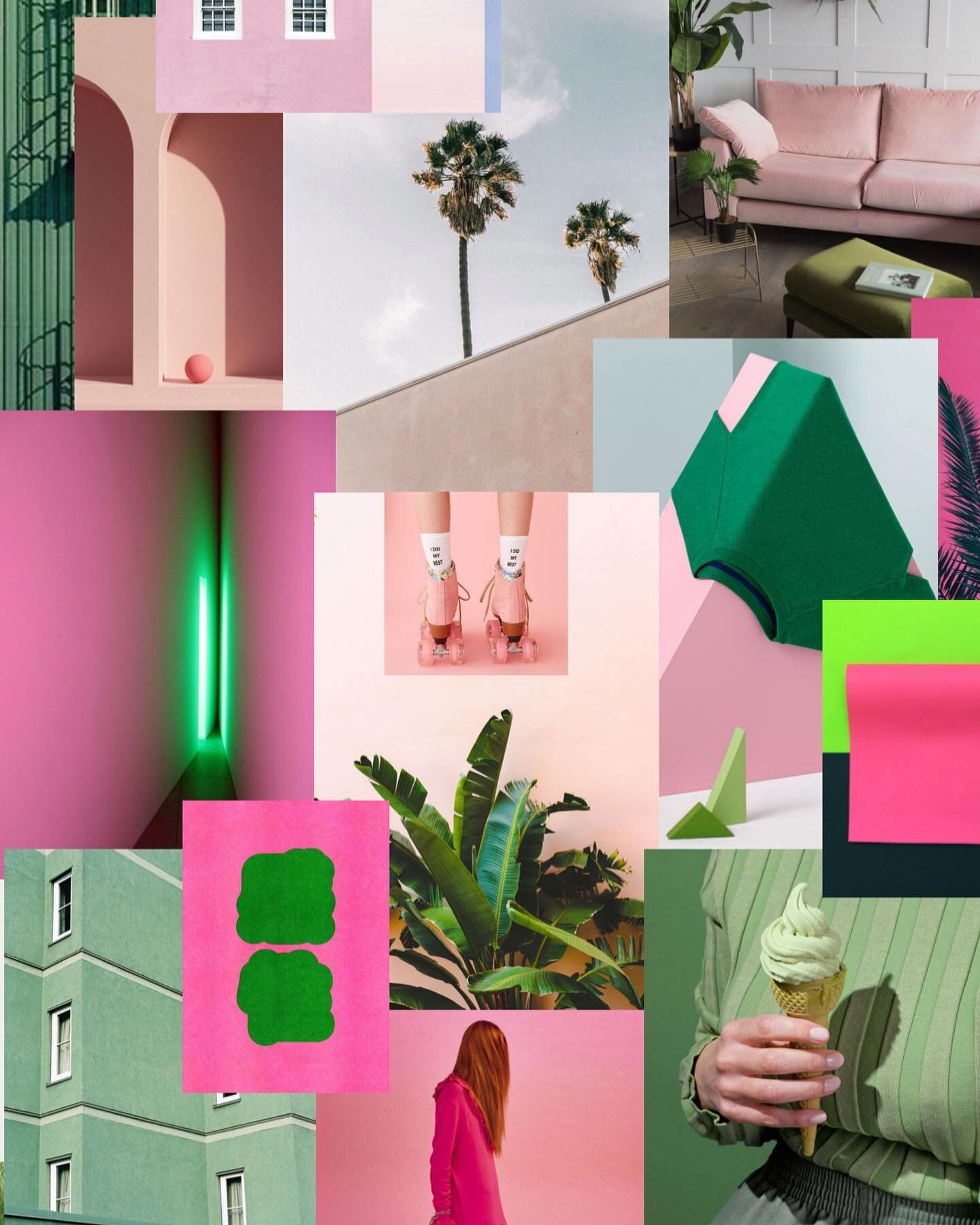 When working with @blnk.studio we were challenged to think about Vagabond Architecture as a being with an identity and what images represented us as a company. This is a snapshot of the amazing collage @blnk.studio put together 🎀🩷🧞&zwj;♀️🩰🦩🍀🌿?