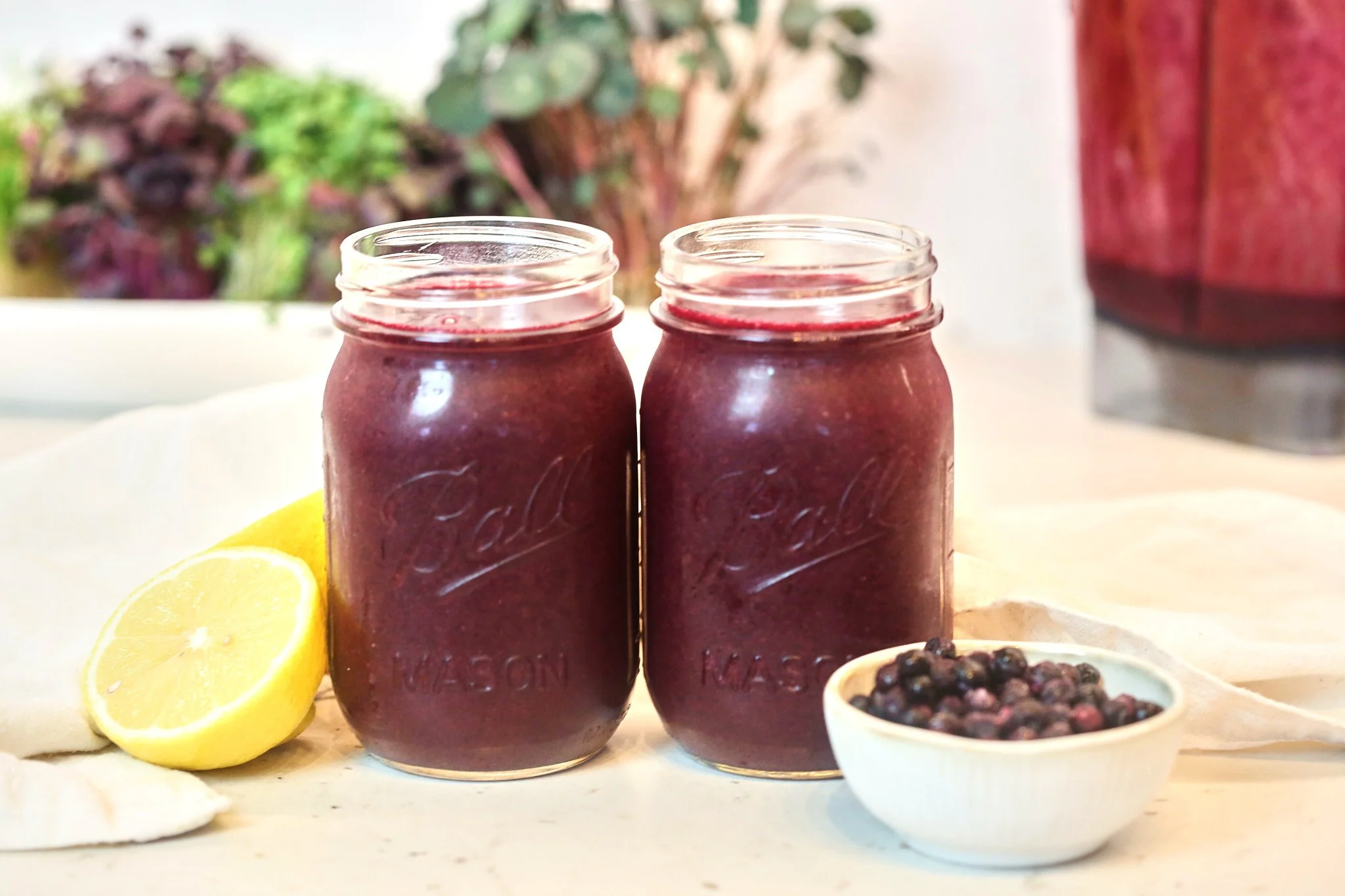 Bláberja- og döðlusmoothie
