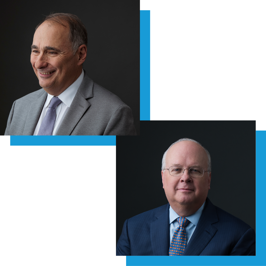 Lesher Newsmakers Speaker Series Presents David Axelrod and Karl Rove on January 5, 2022