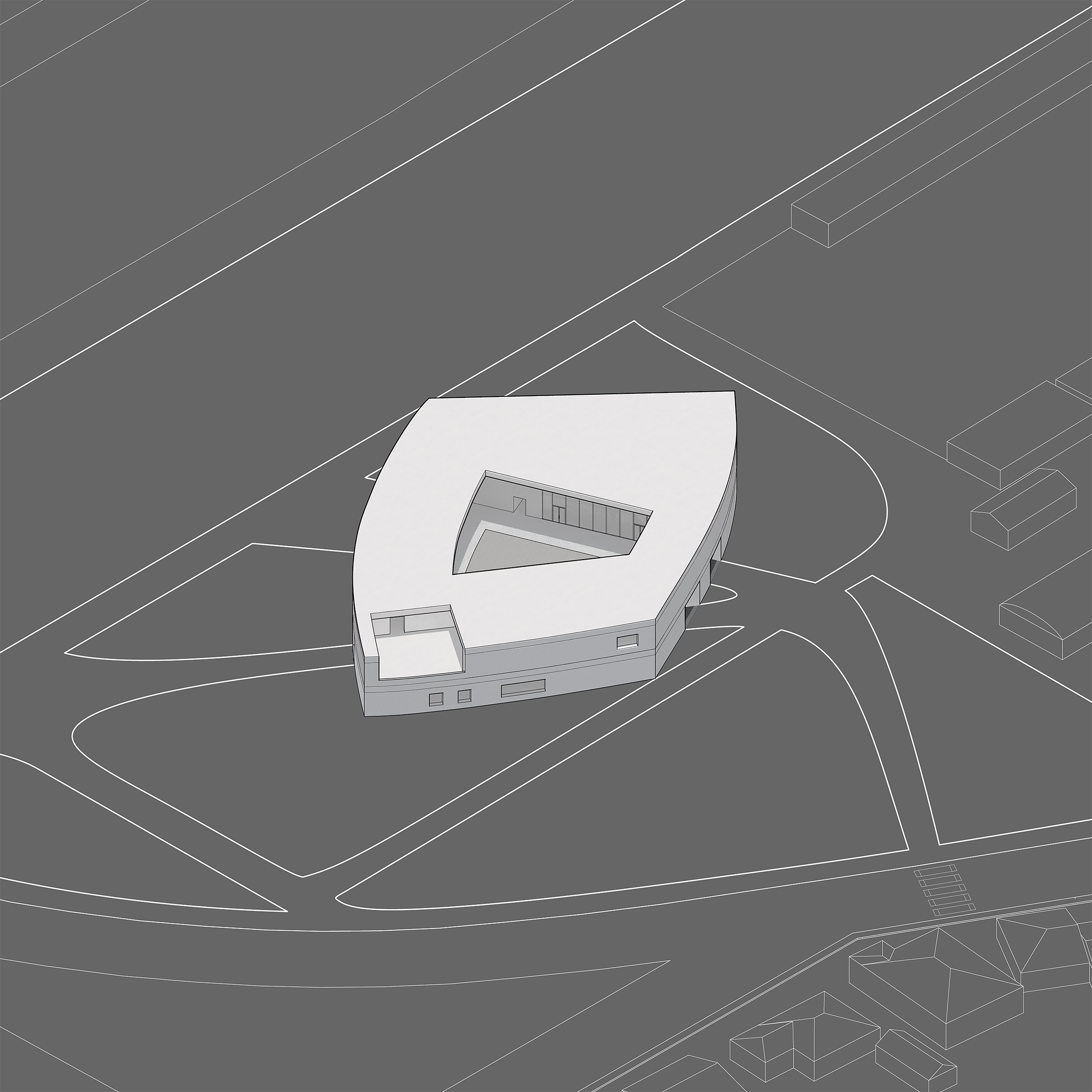 Salinas Community Center - Isometric -Collaboration with Tam Nguyen