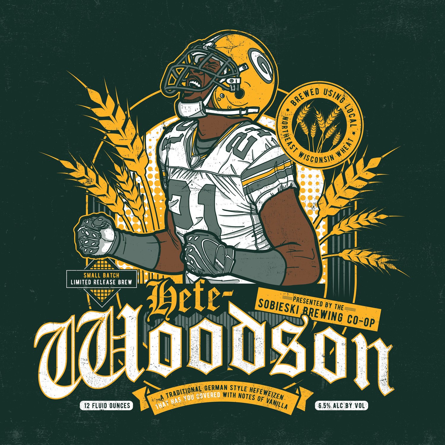 Aaron Jones (Packers) Fake Craft Beer Label T-Shirt — Dustin