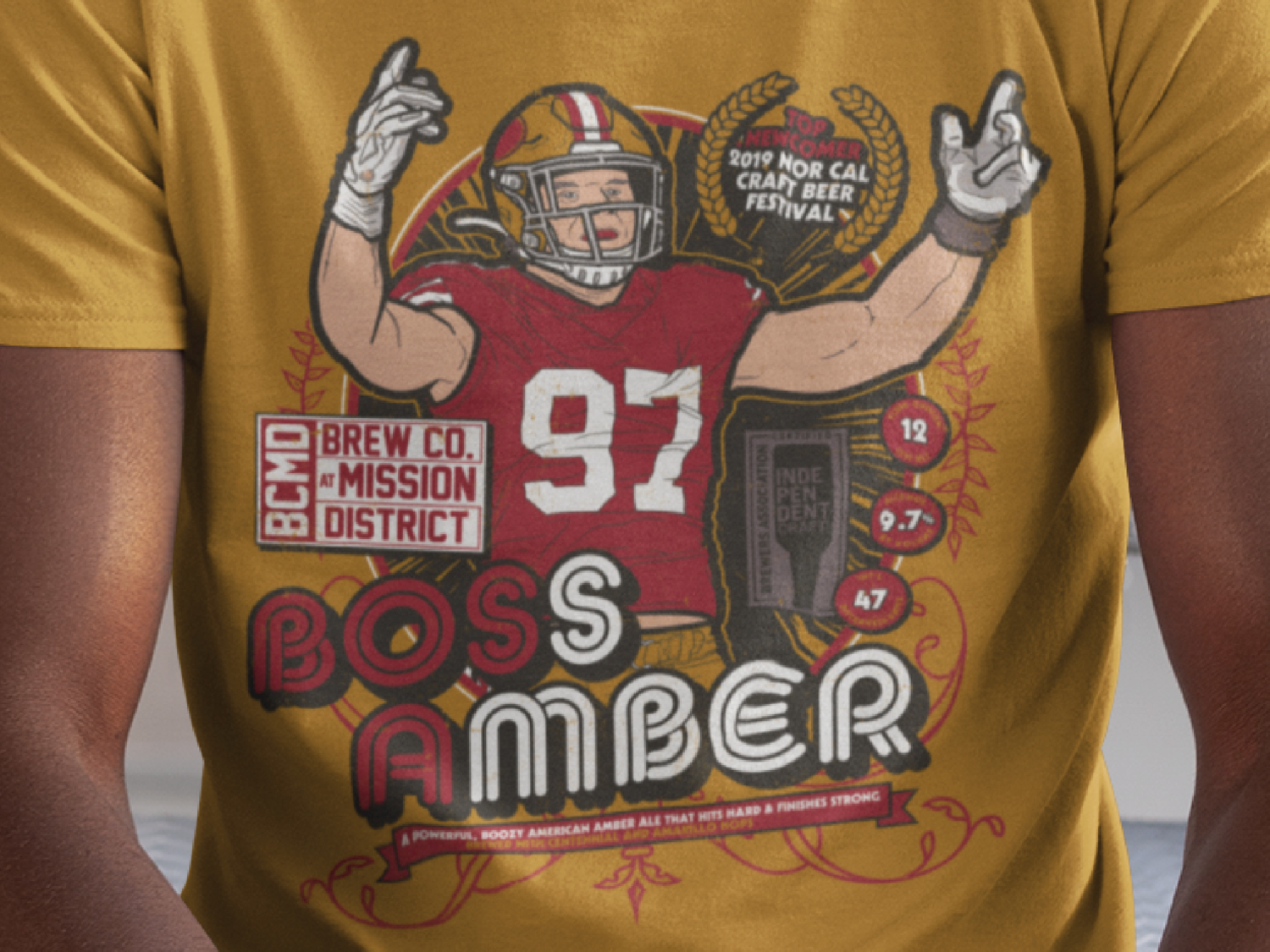 Deebo Samuel (49ers) Fake Craft Beer Label T-Shirt — Dustin