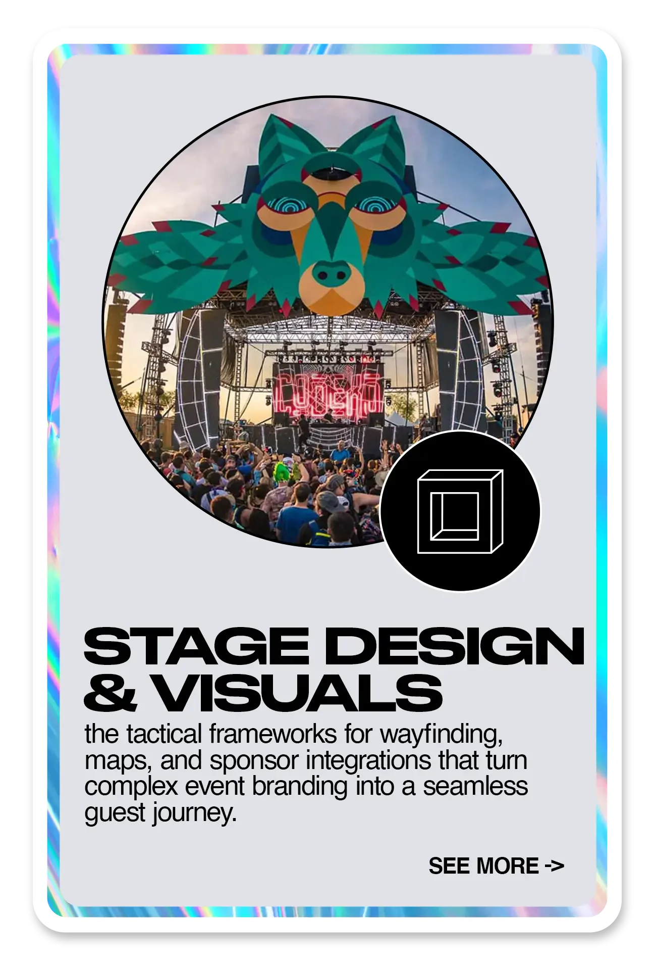 STAGE DESIGN & CUSTOM VISUALS Card