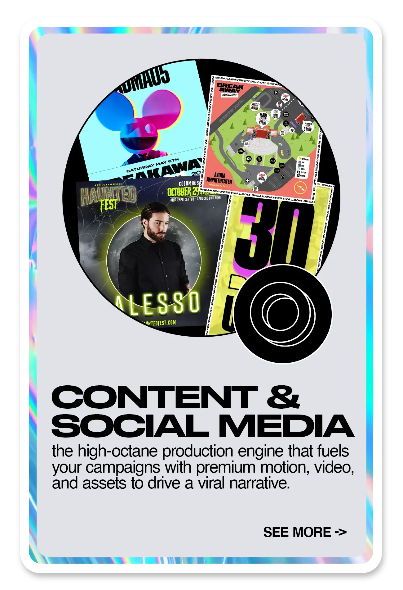 CONTENT & SOCIAL MEDIA Card