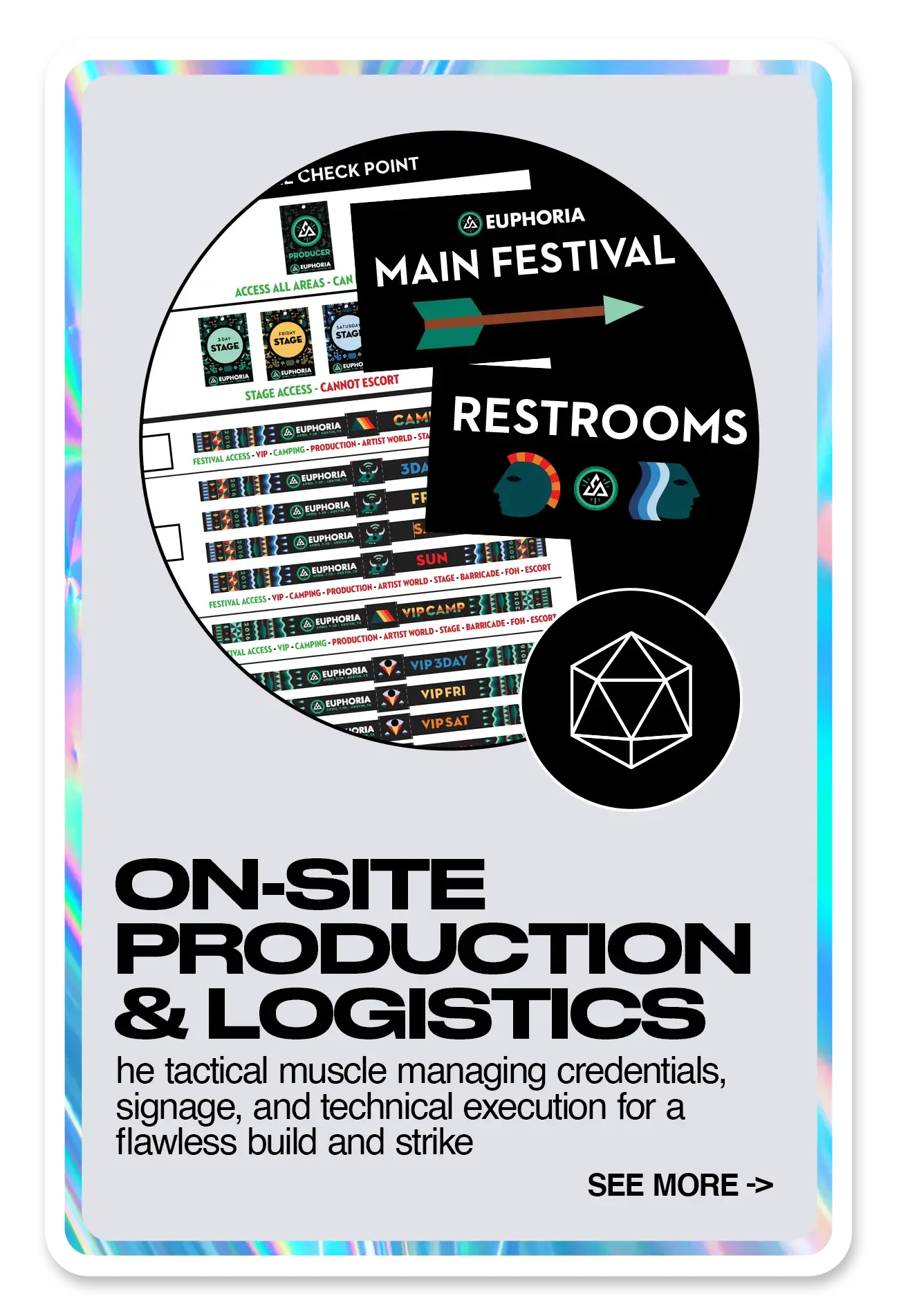 ON-SITE PRODUCTIONS & LOGISTICS Card
