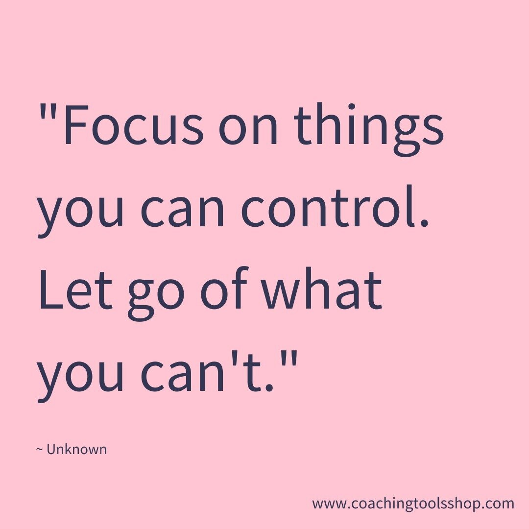 Keep your focus on what's within your control, release the uncontrollable and move on✨ .

#focusonwhatmatters❤️ #letgomoveforward 
#focusonyou #letgoandgrow #strengthincontrol #coachingtoolsshop #quotes #quotesdaily #quotesofinsta #dailyquotes #inspi