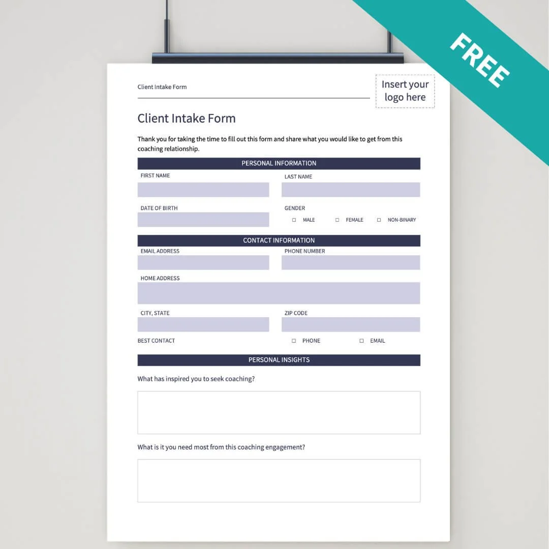 New Client Intake Form - Free Download