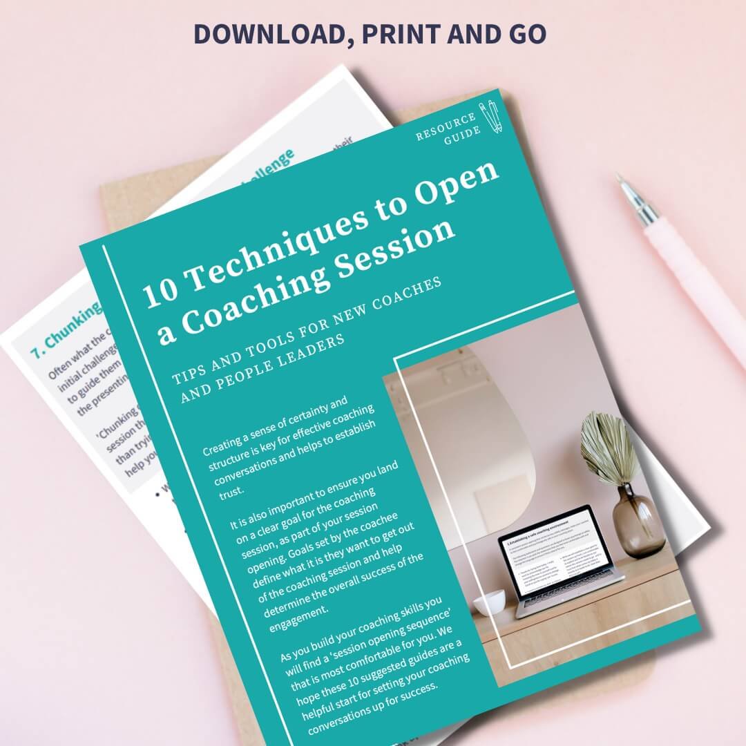 10 Techniques To Open A Coaching Session Print And Go