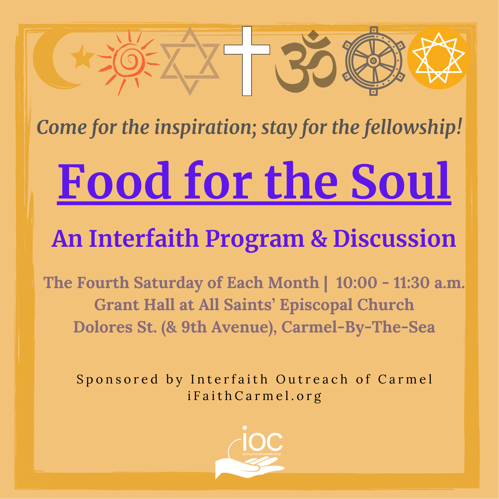 Food for the Soul: Monthly IOC Meeting (September 27, 2025)