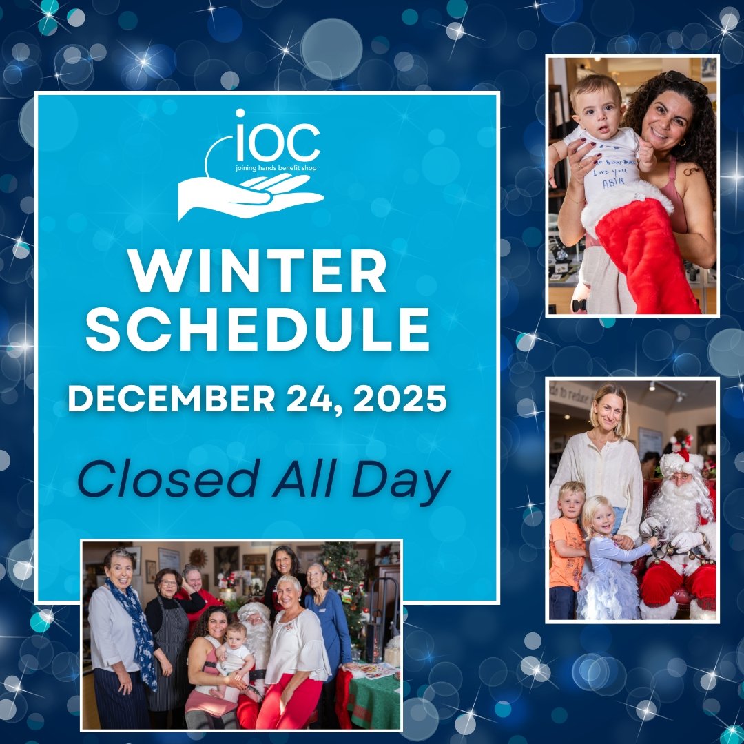 As the holidays approach, the Joining Hands Benefit Shop team is wrapping up a wonderful year of community giving and connection. Please note that on Wednesday, December 24, 2025, we will be closed all day to allow our volunteers and staff to spend t