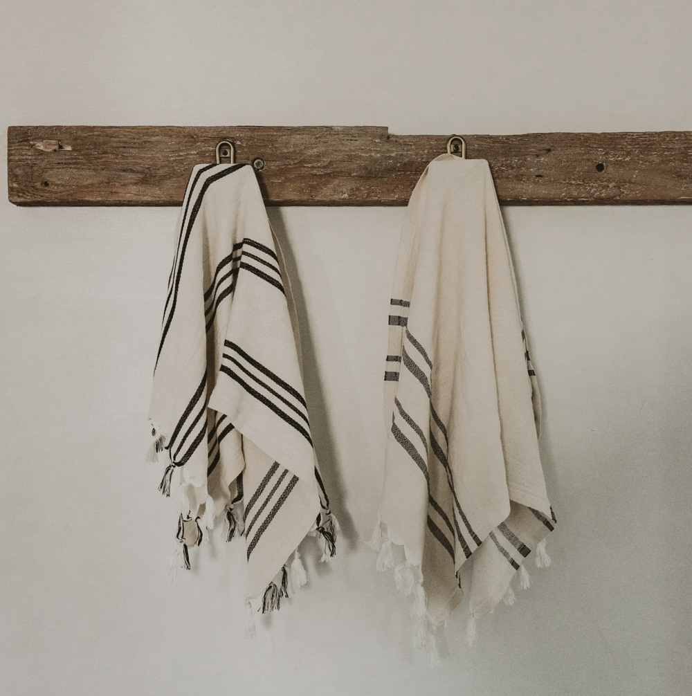 Jordan Turkish Cotton + Bamboo Hand Towel - Three Stripe — Brooklin General  Store Limited