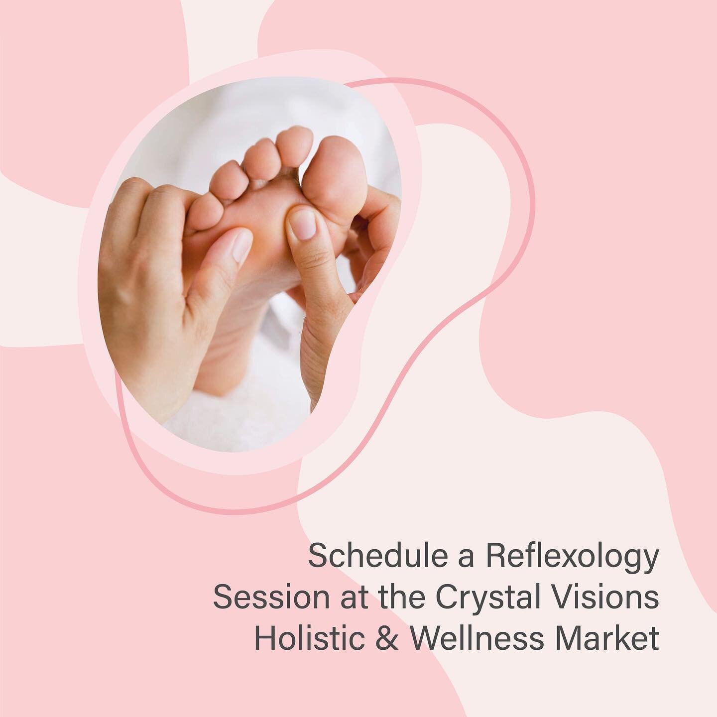 Are you feeling the winter time blues? 

Do it for you 💖 and experience the Power of Reflexology 🌸

I&rsquo;ll be at the Crystal Visions Wellness Markets for the next three weekends - swipe left for dates and times 😊

Schedule a full 60 minute or 