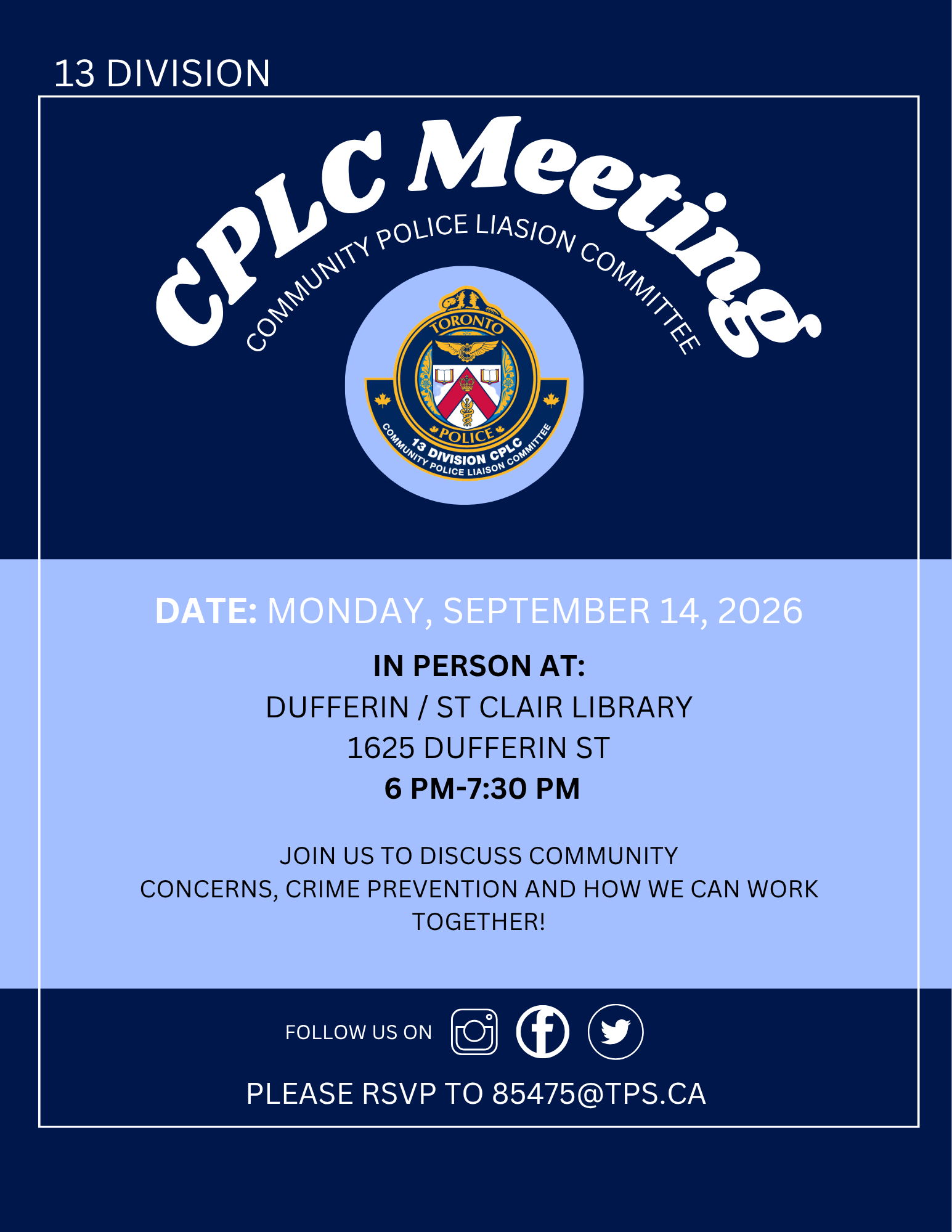 Next CPLC Meeting (Sept 14, 2026)
