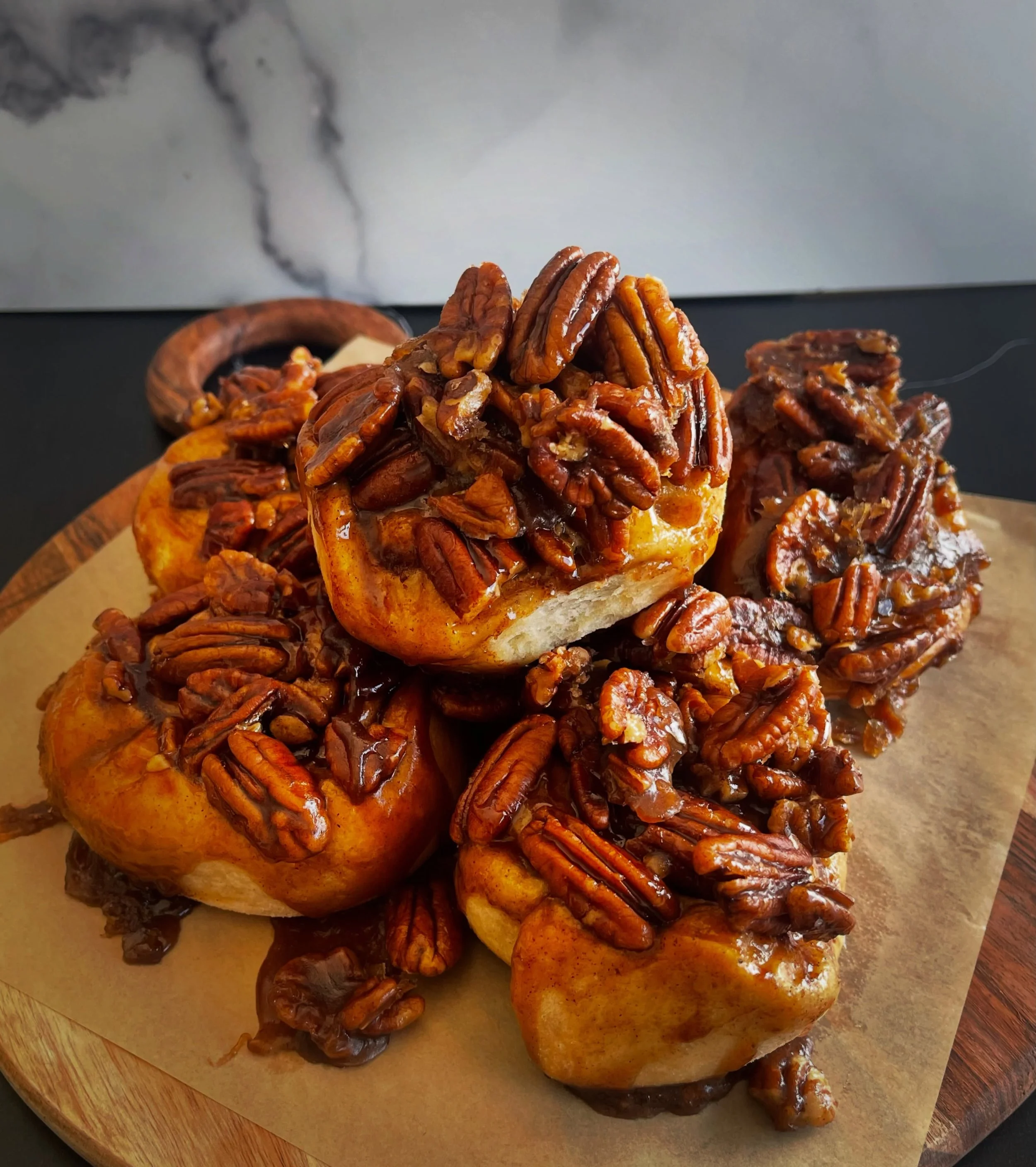Happy Friday! 
Looks like it&rsquo;s going to be a lovely day. ☀️

I just dropped off some freshly baked goodies at Grey &amp; Cash. 
🥮 Maple pecan sticky buns
🍪 S&rsquo;more cookies
🍞 Fresh sourdough loaves

I&rsquo;ll also be at the farmers mark