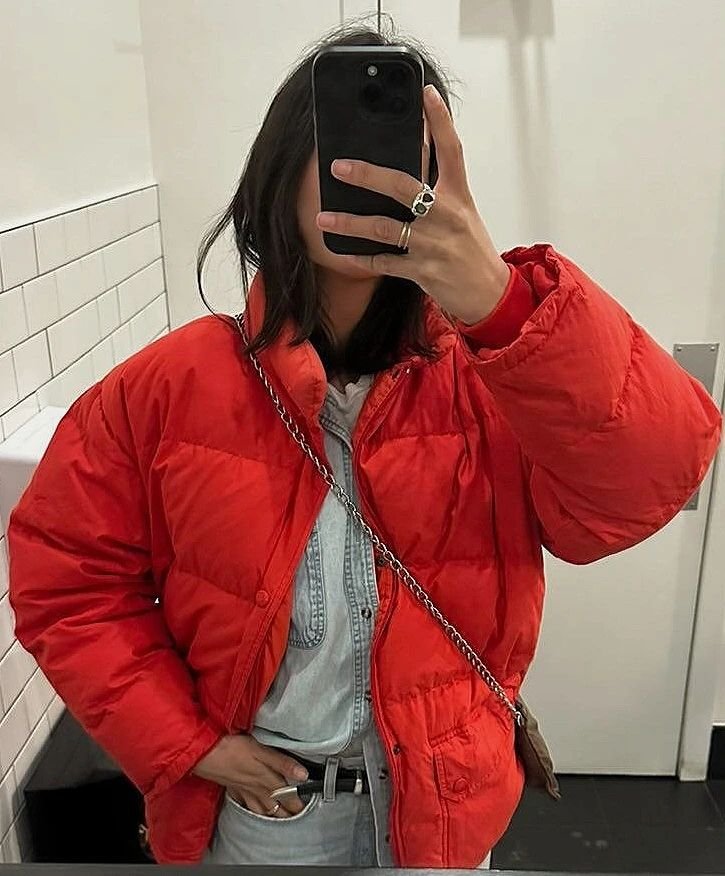 sourced a 90's 🍒 red jkt for style icon @dominiquejuric