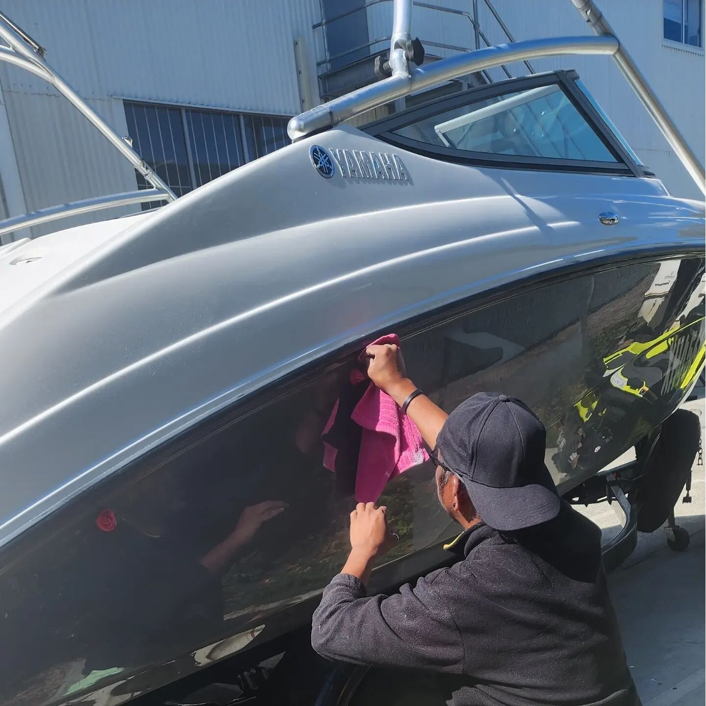 Joven is working his magic with our customers Yamaha boat.  We're stoked with the results so far 💫

If your boat is due for some good old TLC, get in before EOFY, we have very limited availability for the remainder of May and 4 bookings left for Jun