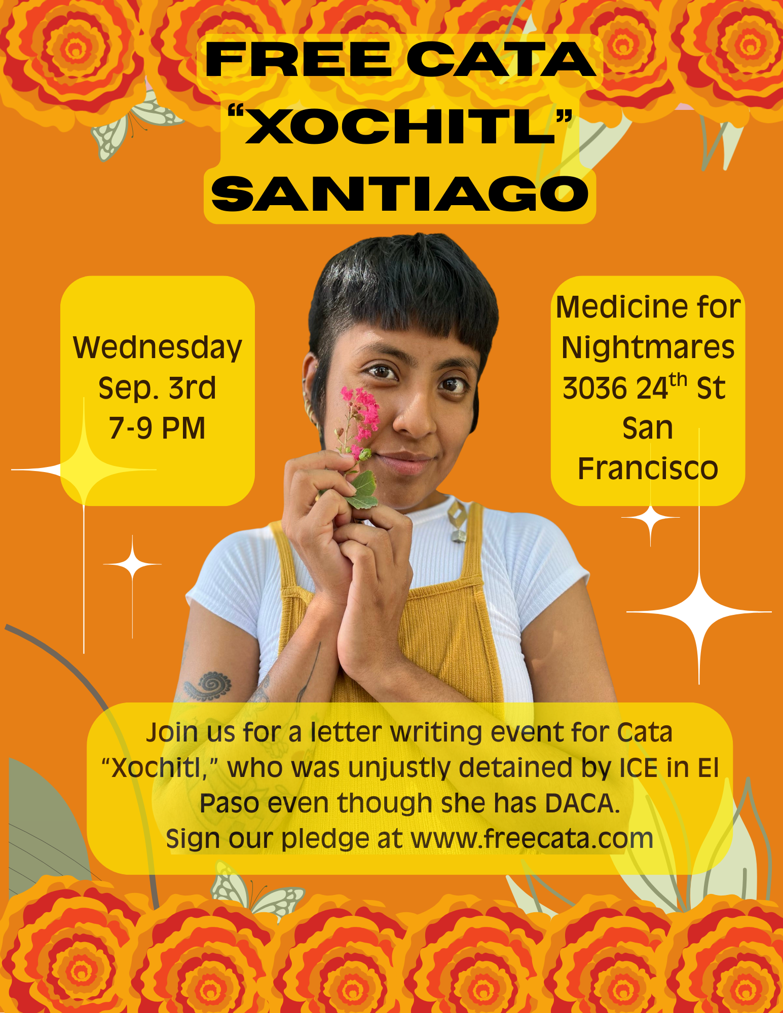 !FREE Cata Xóchitl letter writing night of solidarity!